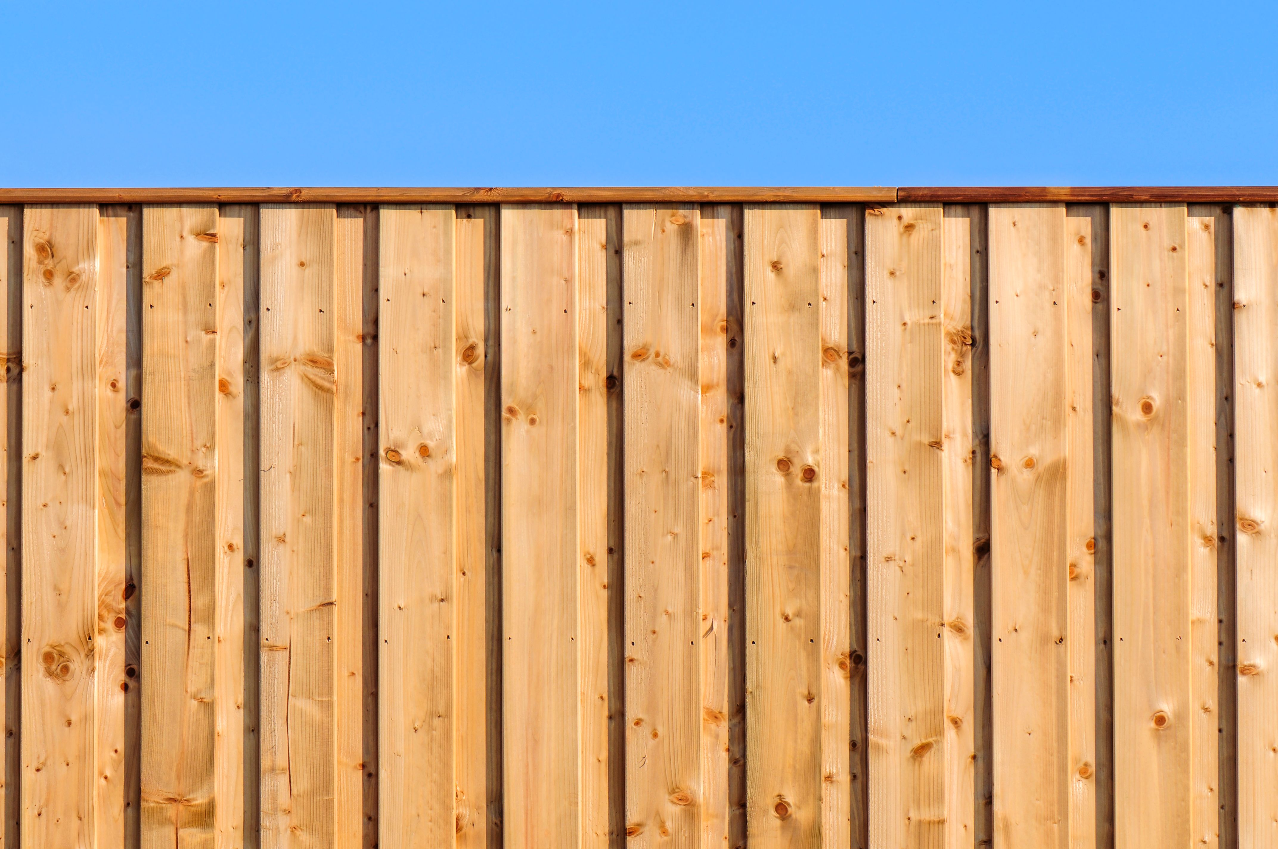 recycled timber fence