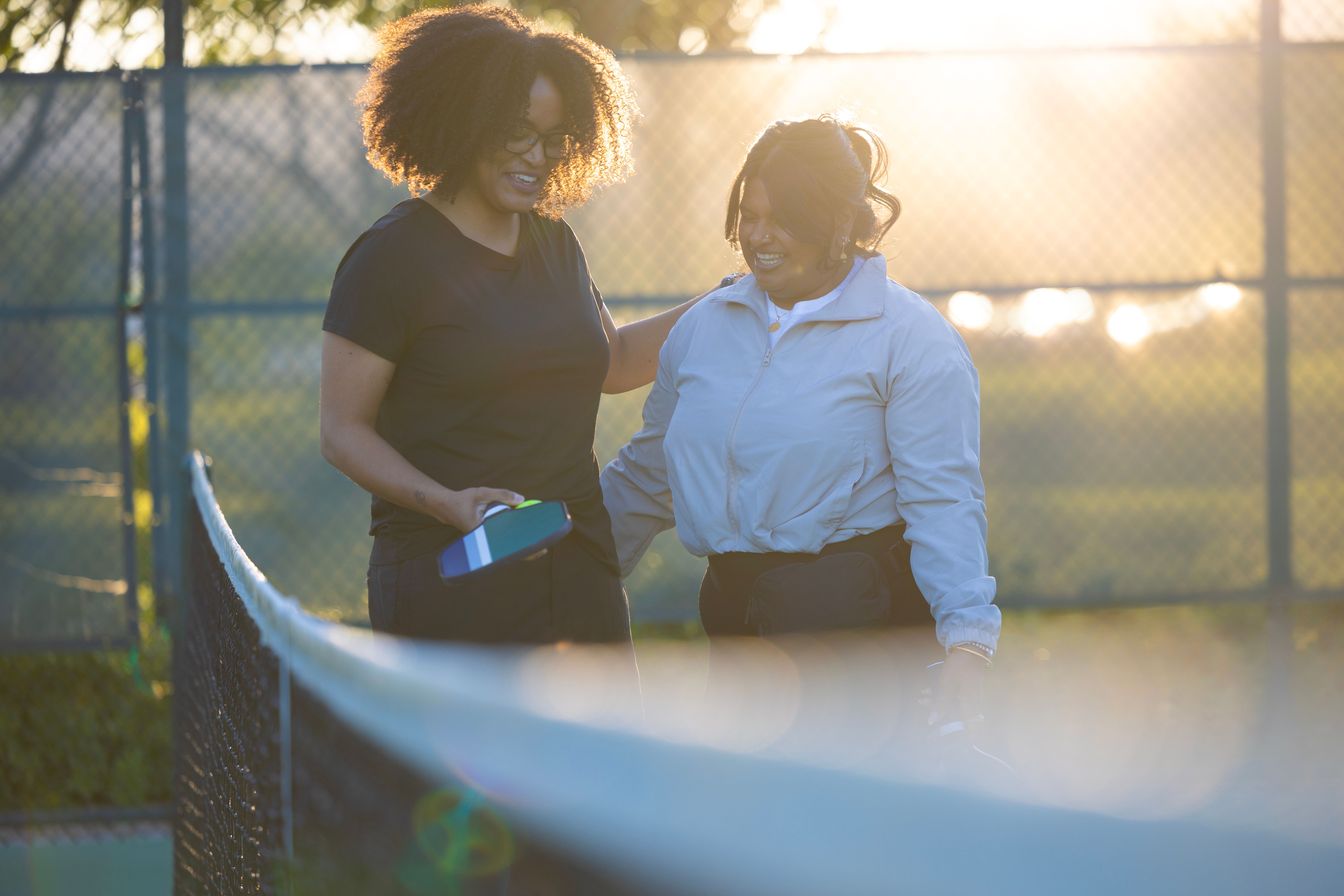 Couple Playing Pickleball
