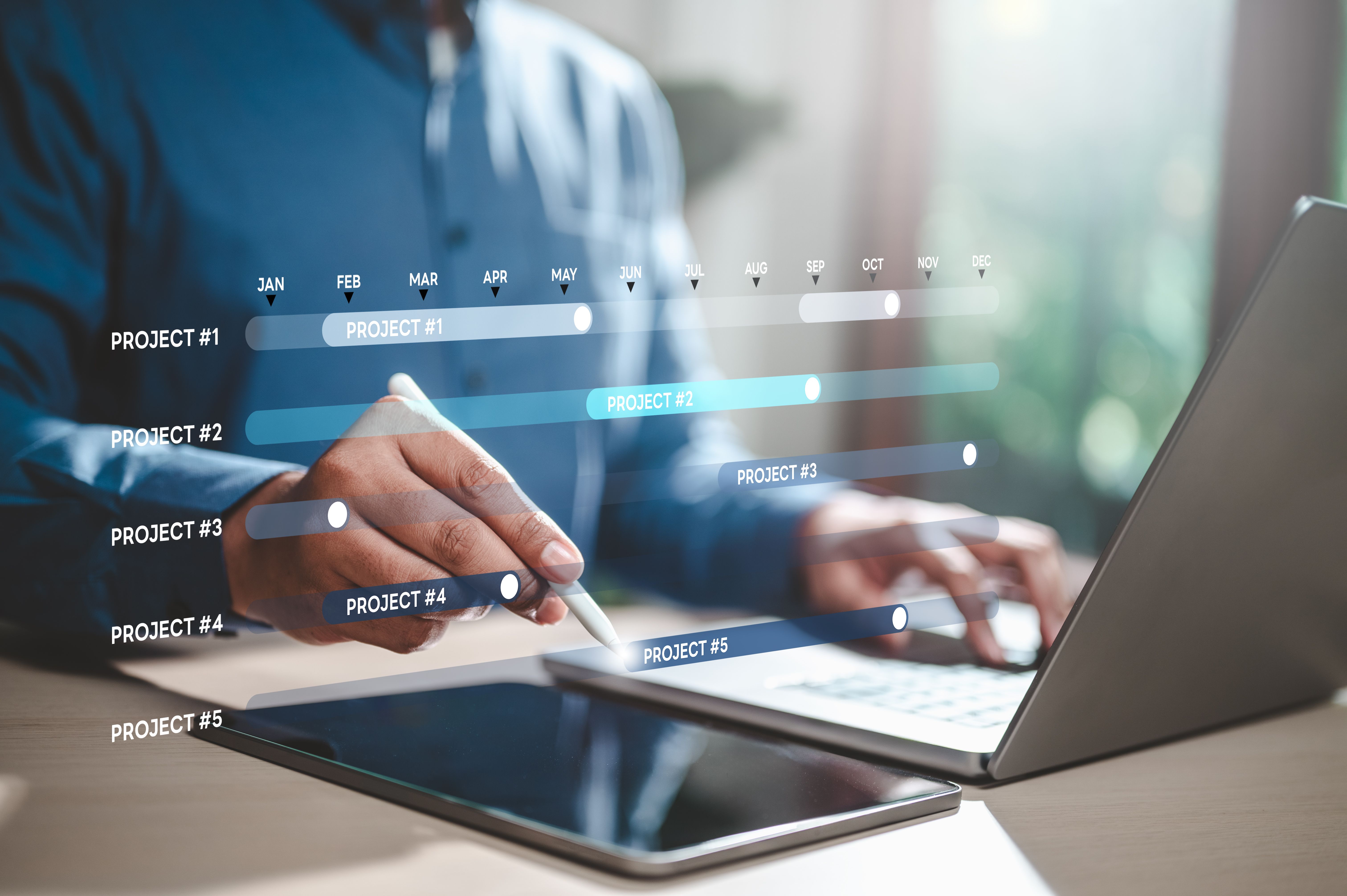 project manager working and update tasks with milestones progress and gantt chart scheduling. project manager working and update tasks with milestones progress and gantt chart scheduling.