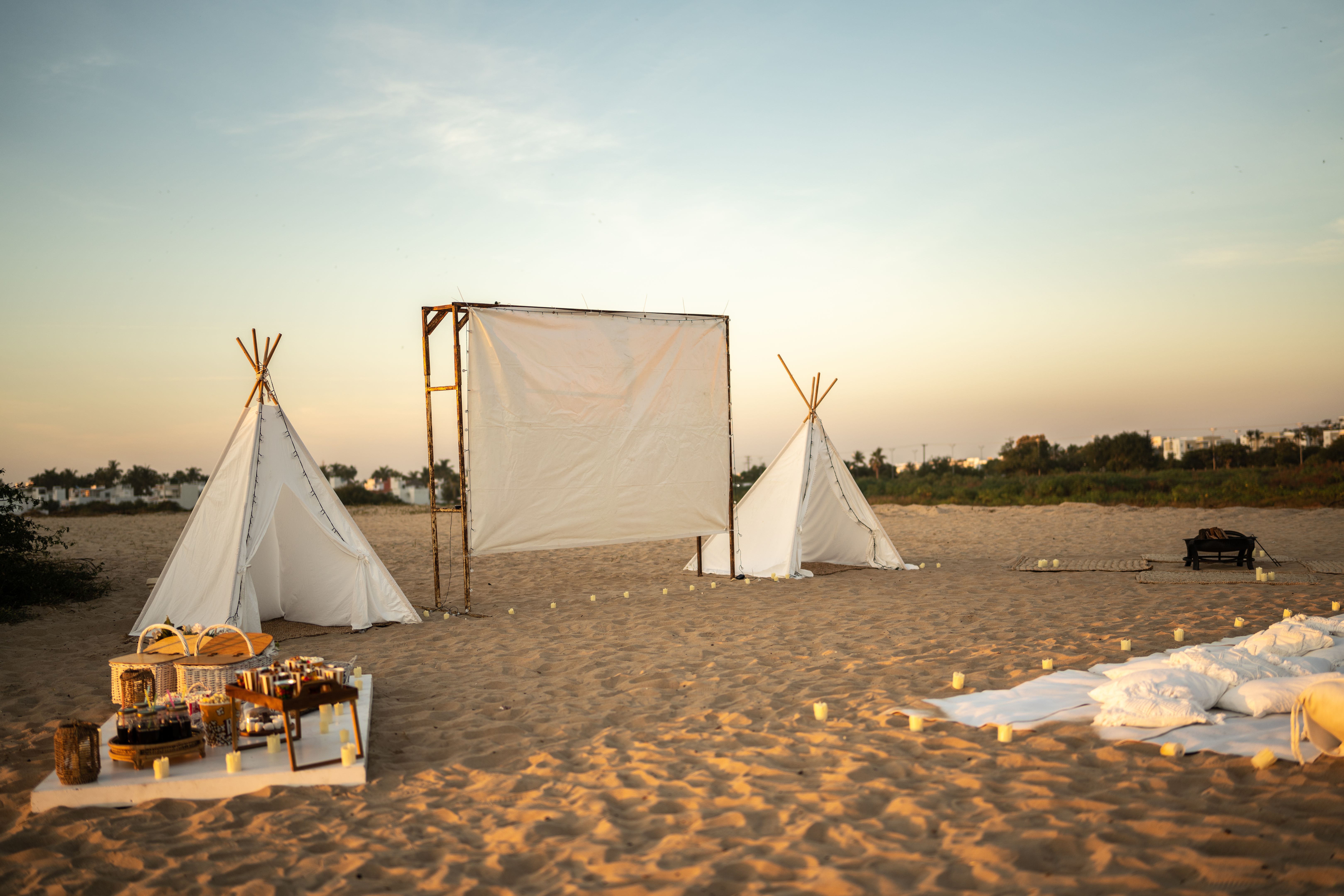 event tent setup