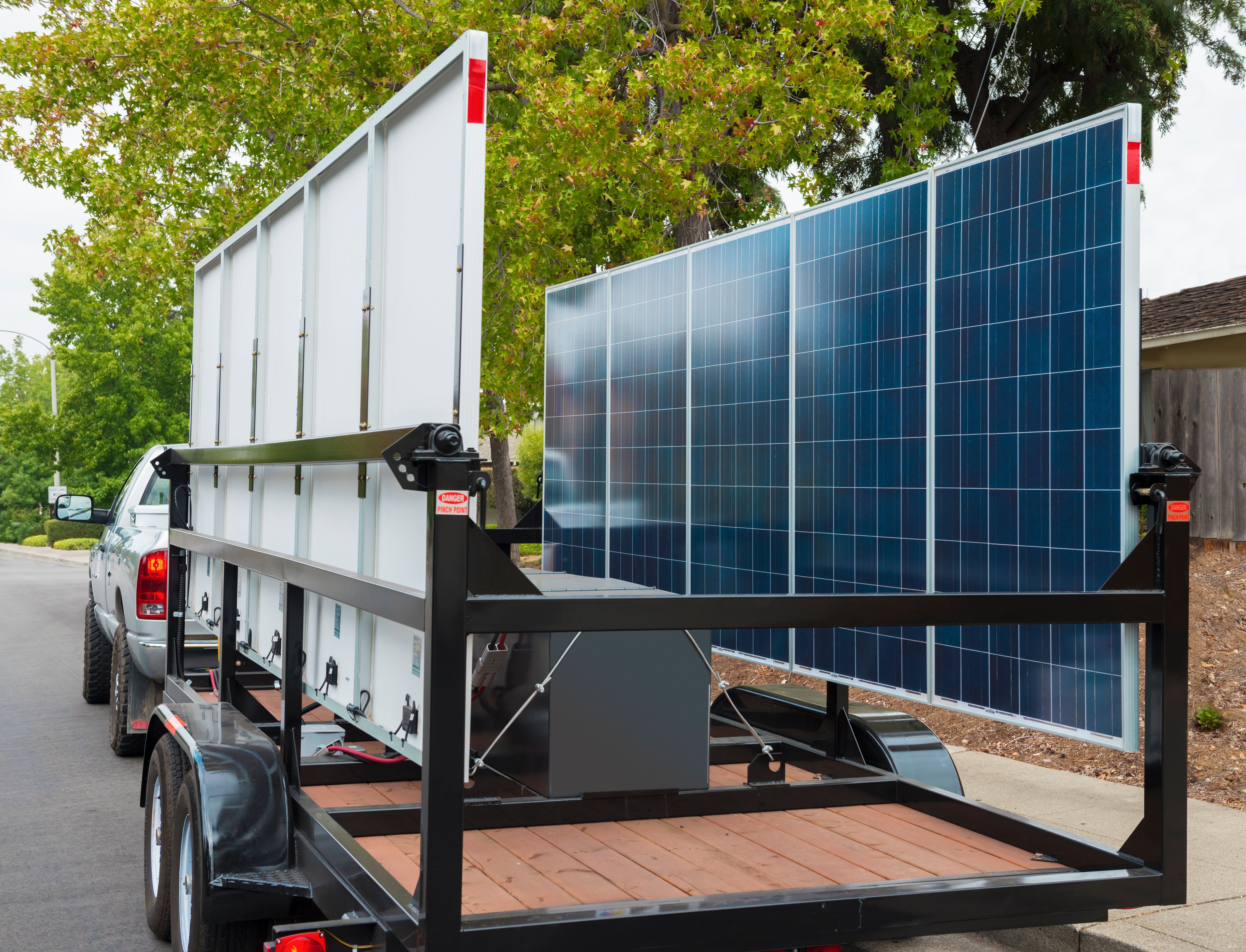 solar panels trailer