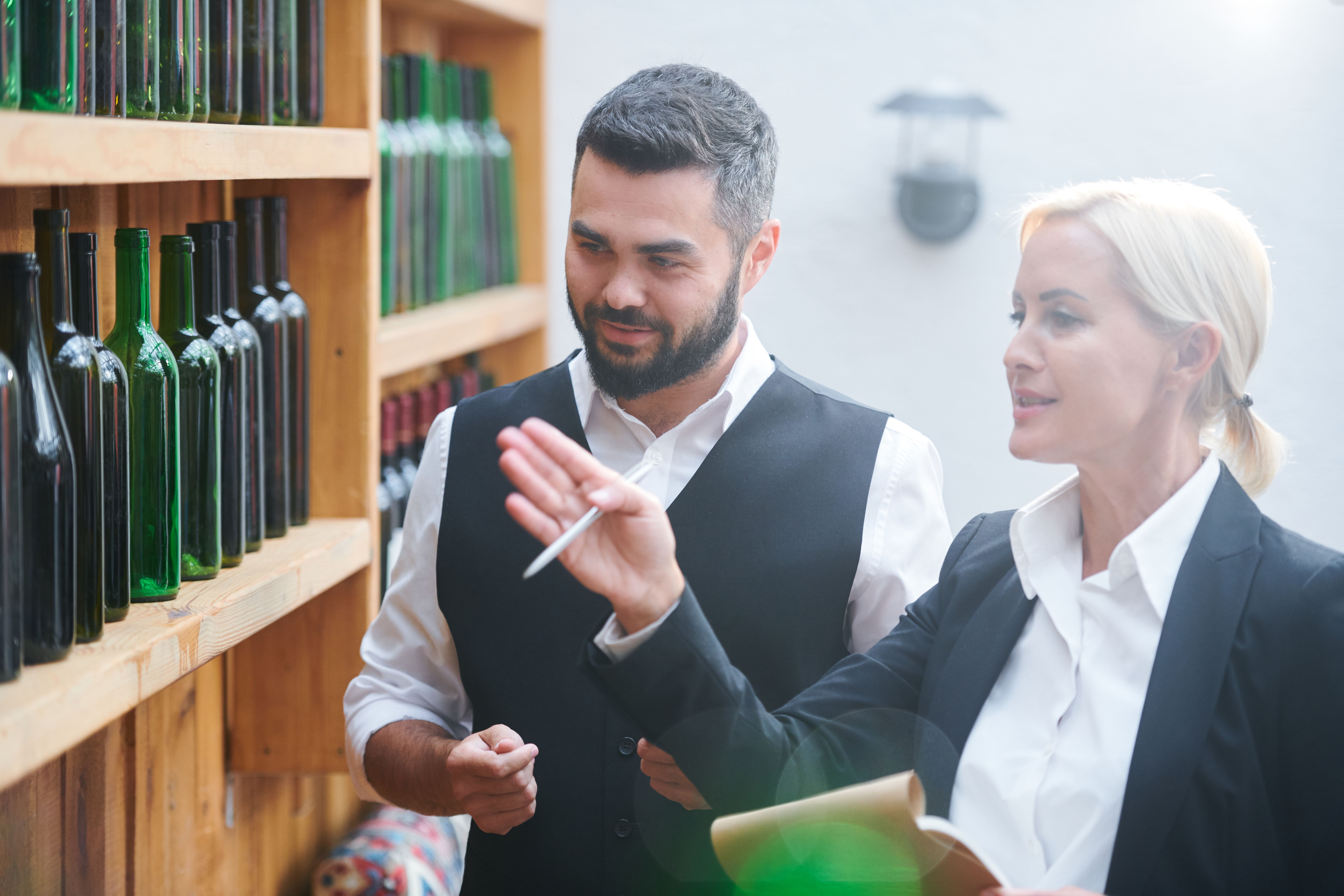 winery staff engaging