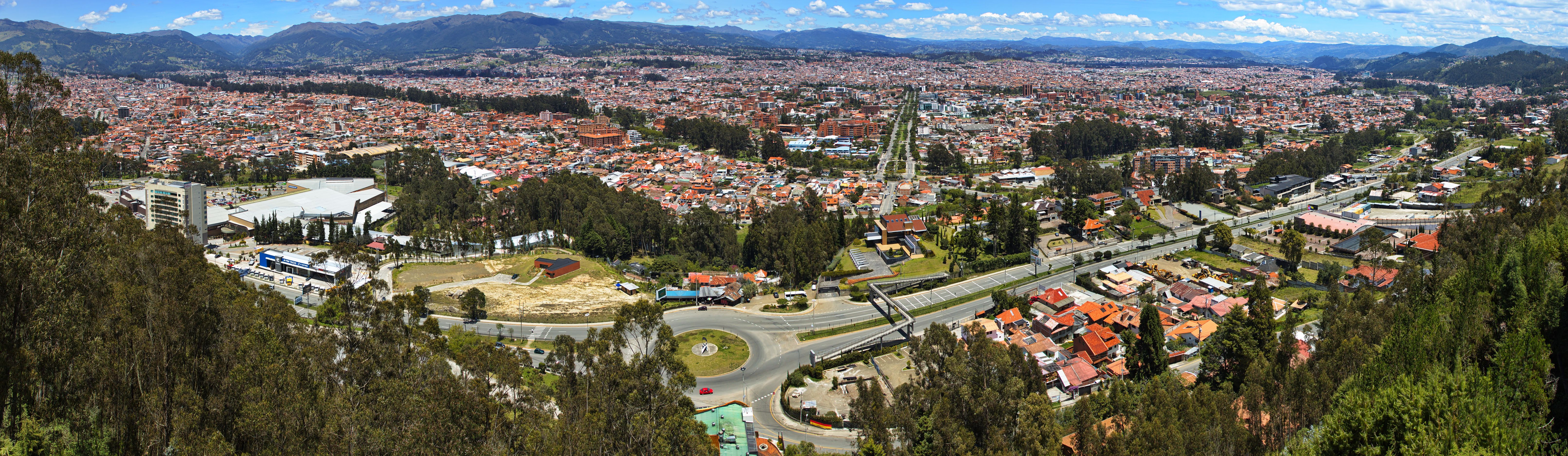 View of Cuenca from Mirador de Turi, Canar Province, Ecuador, South America