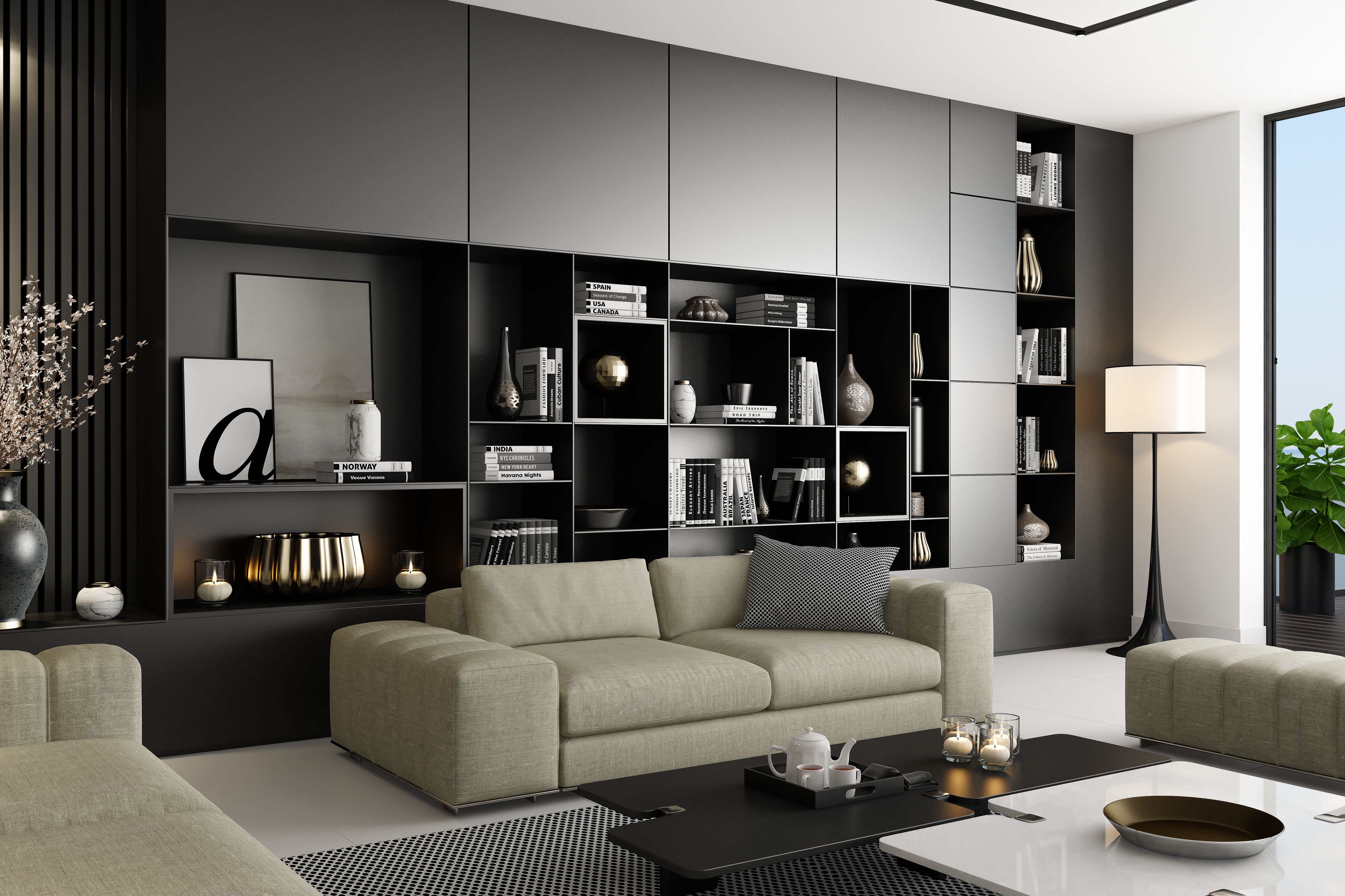 modern minimalist built-ins