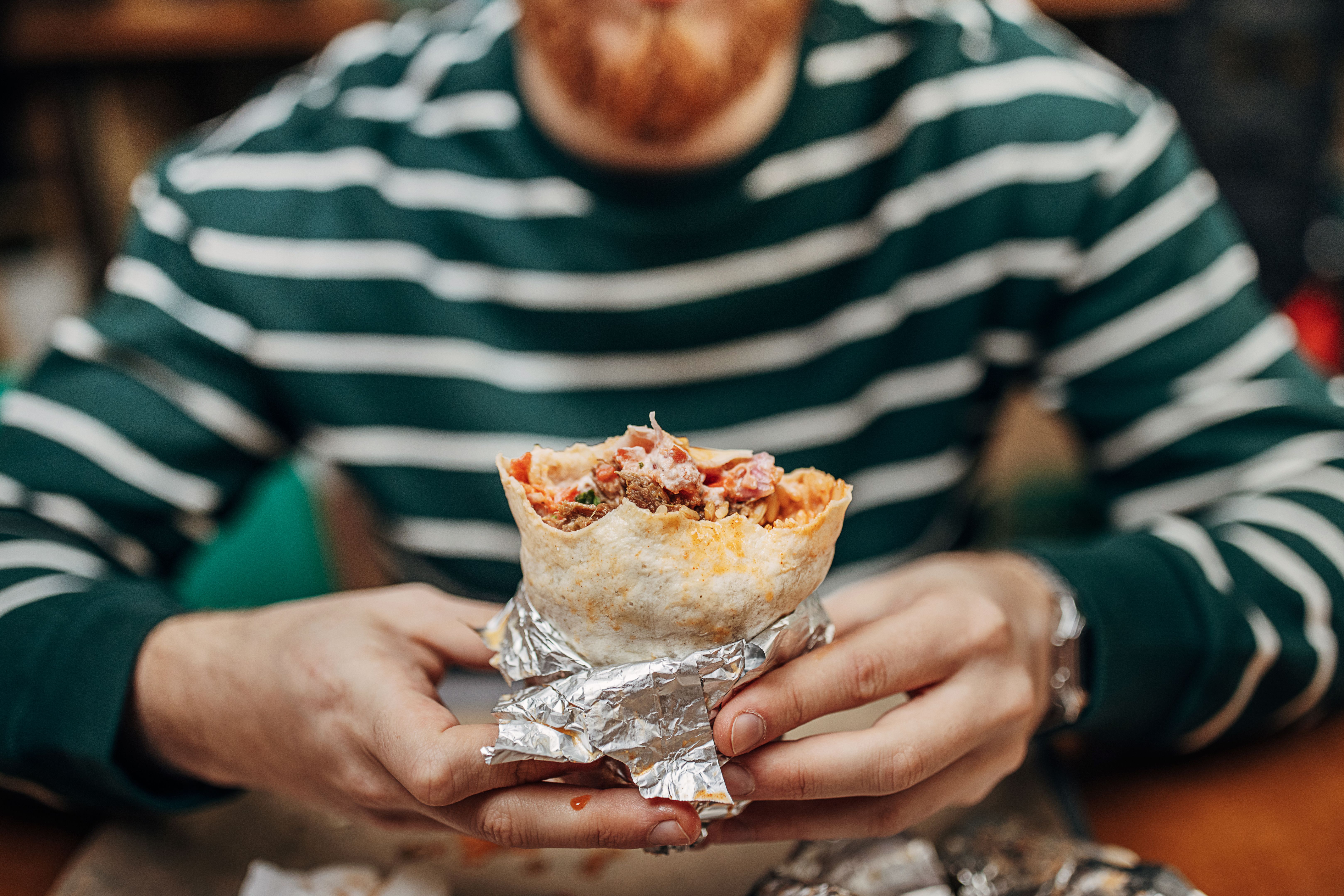 burrito eating