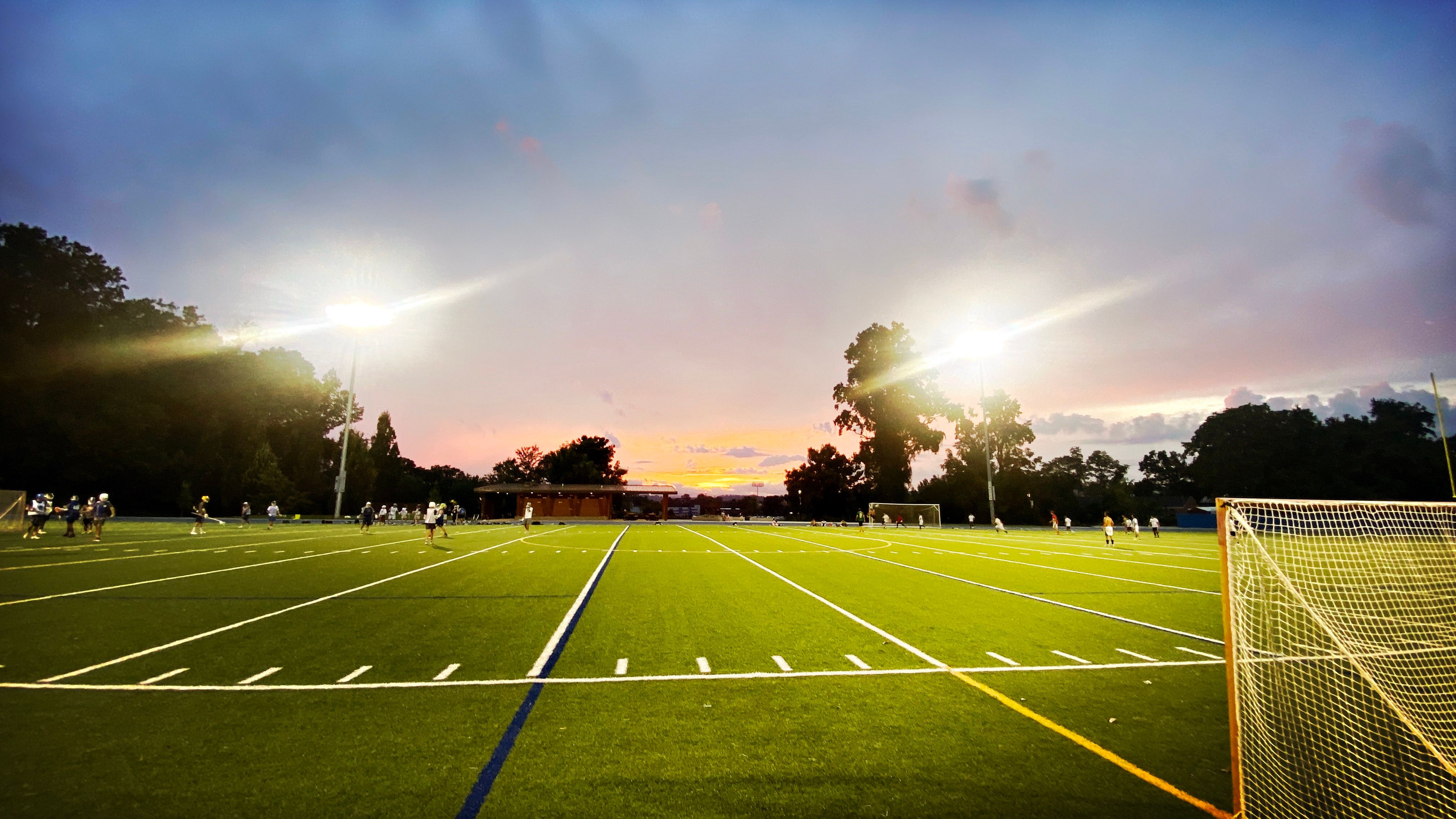 soccer field sunshine