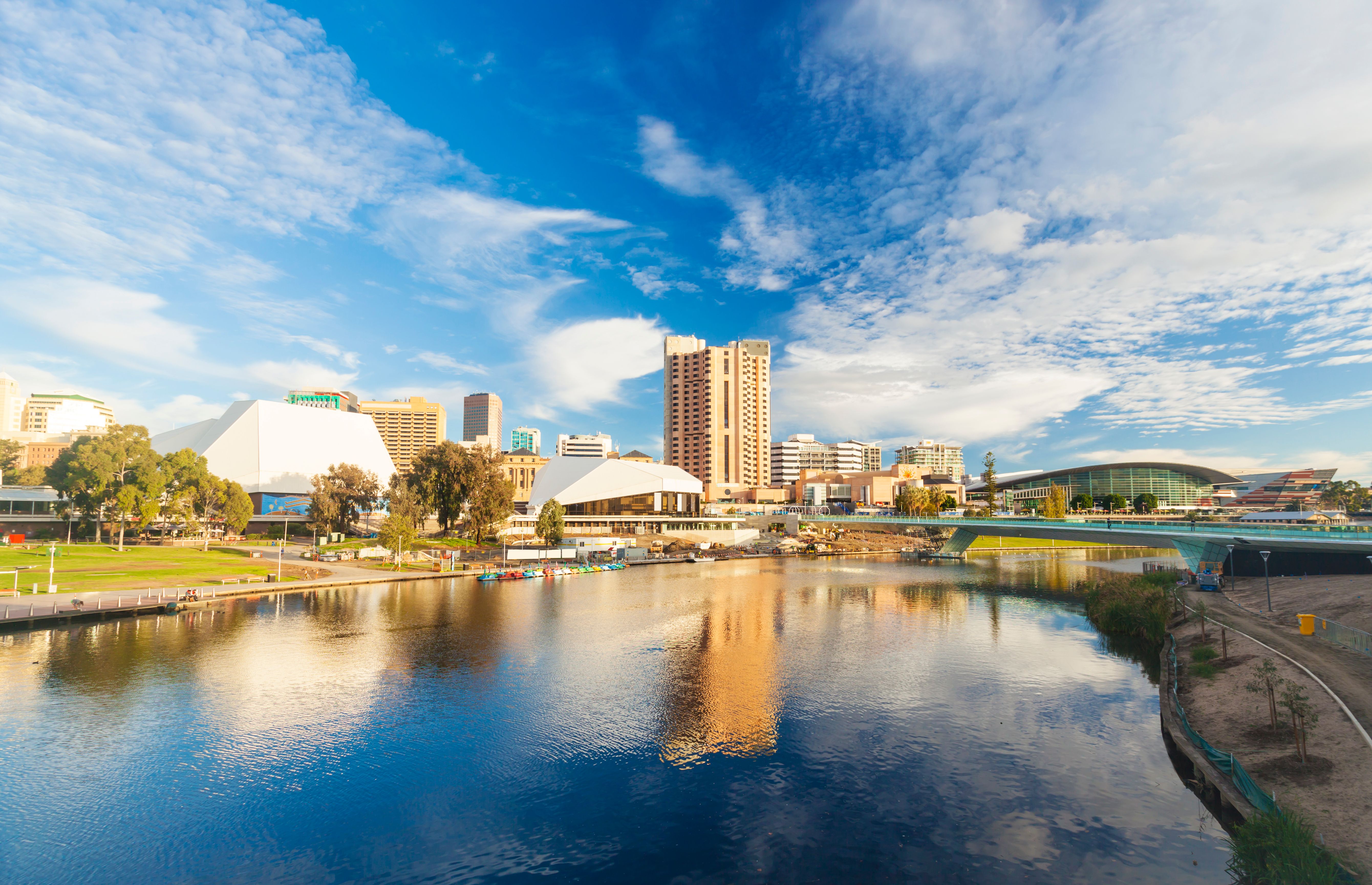 Adelaide city centre across the River Torrens Adelaide city centre across the River Torrens