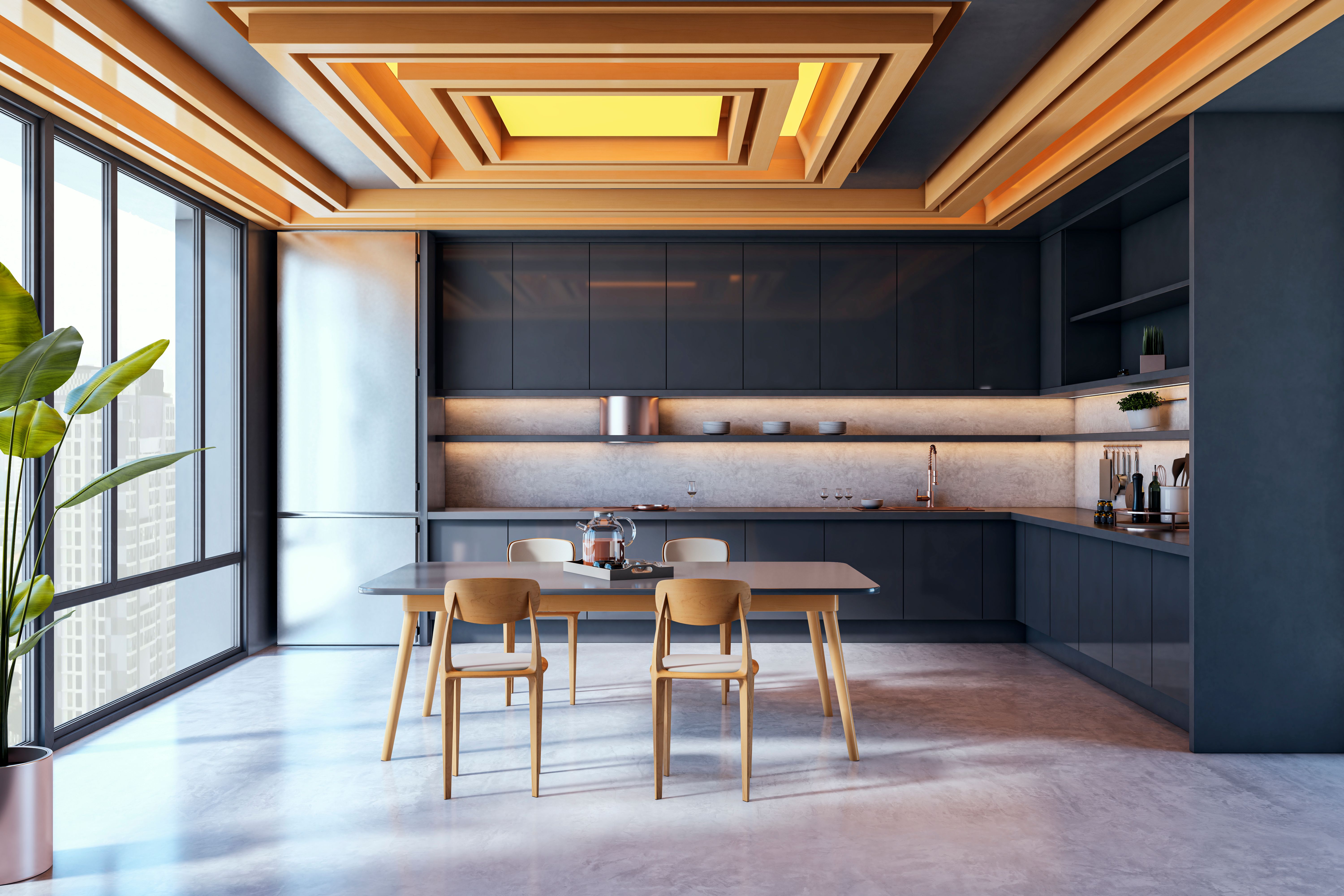 open kitchen layout