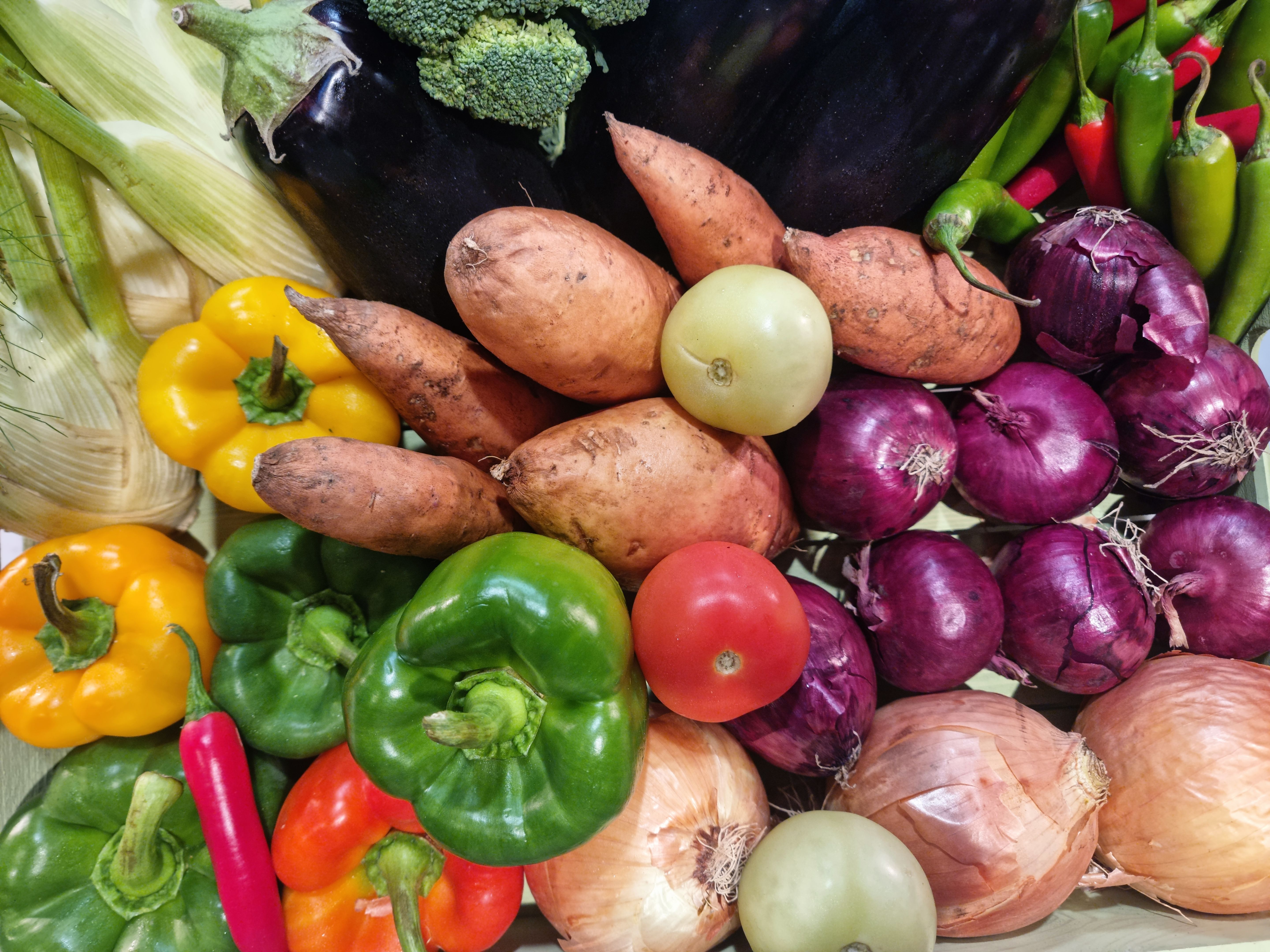 Market stall with vegetables