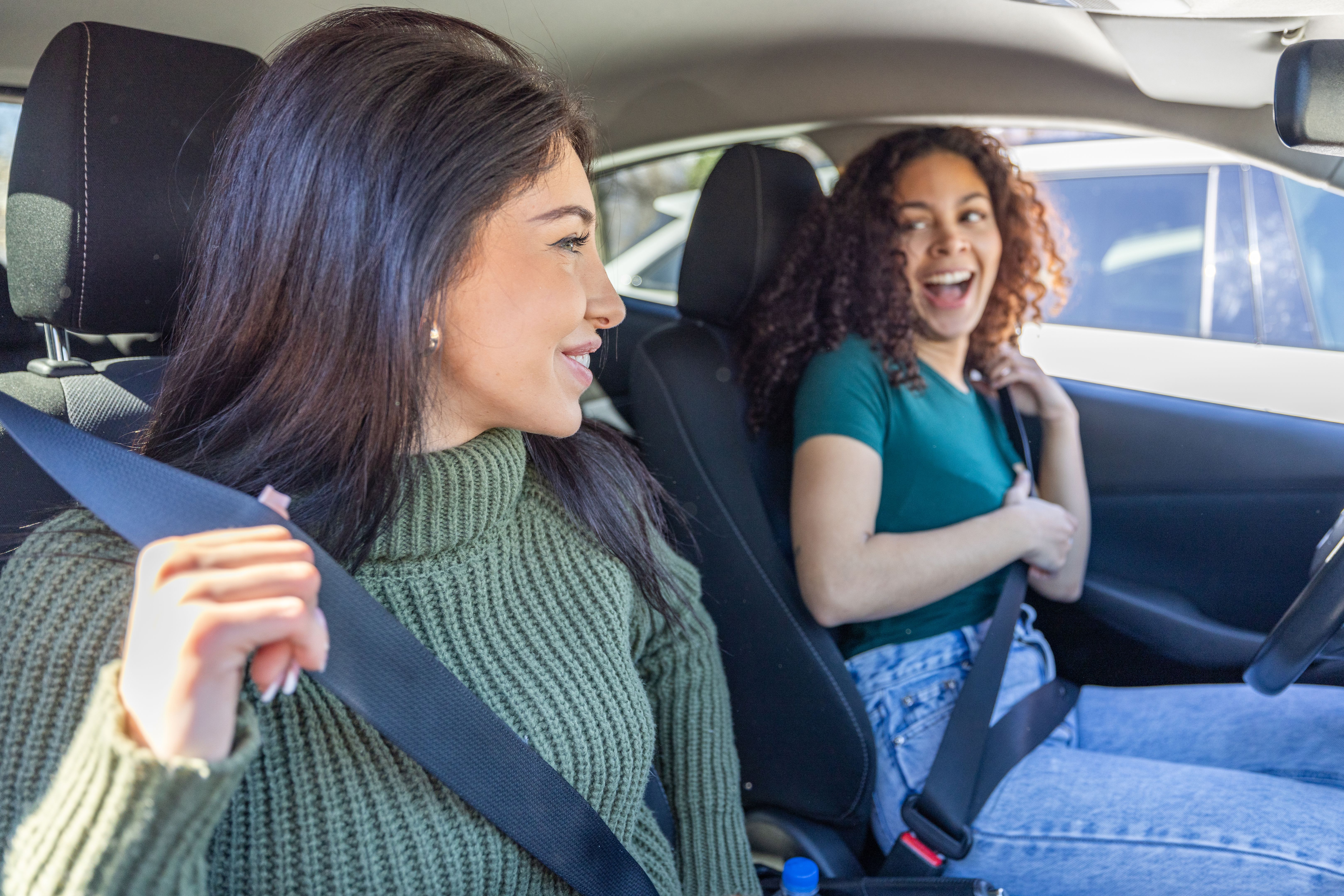 Two Young Women Going On A Trip