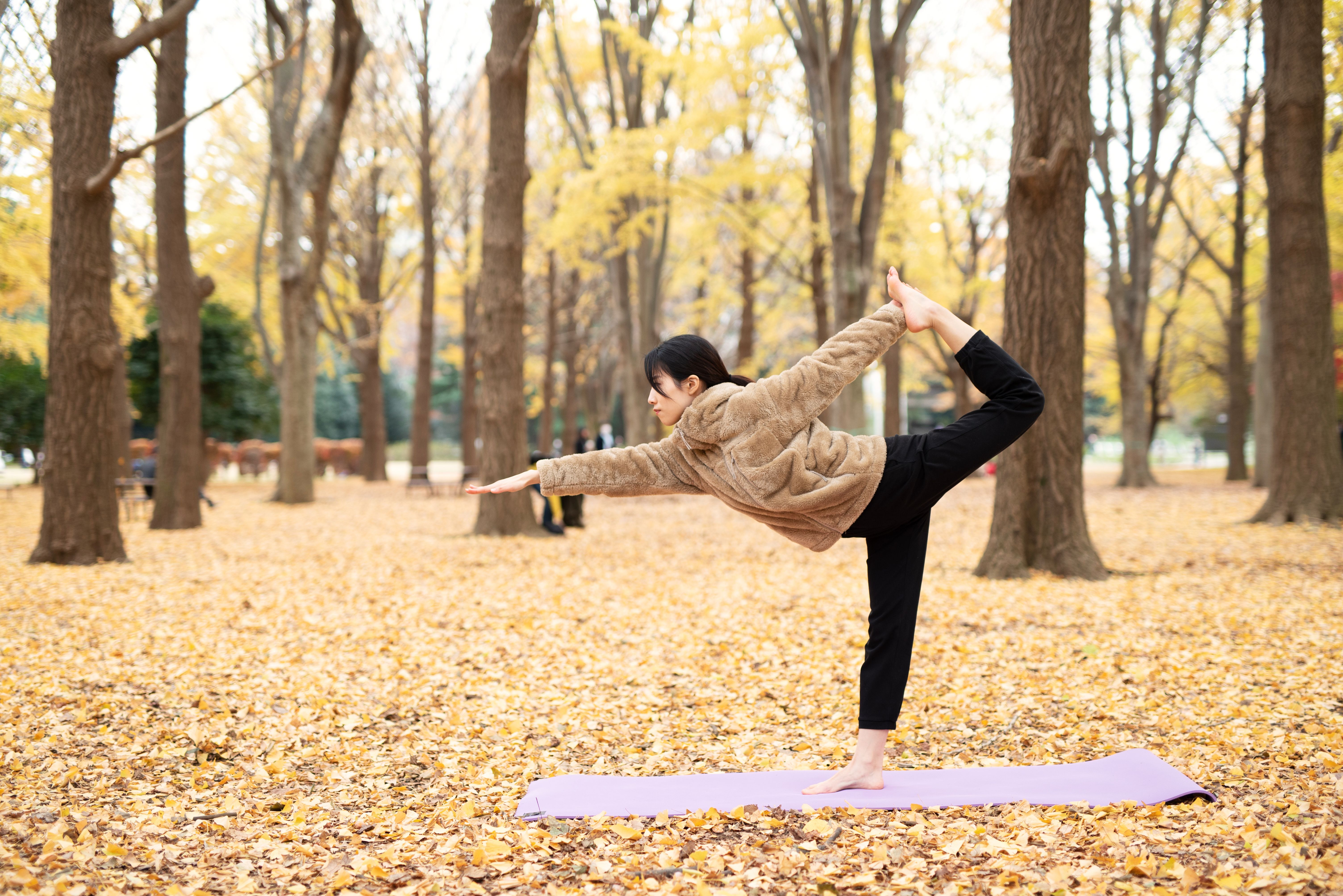 autumn yoga