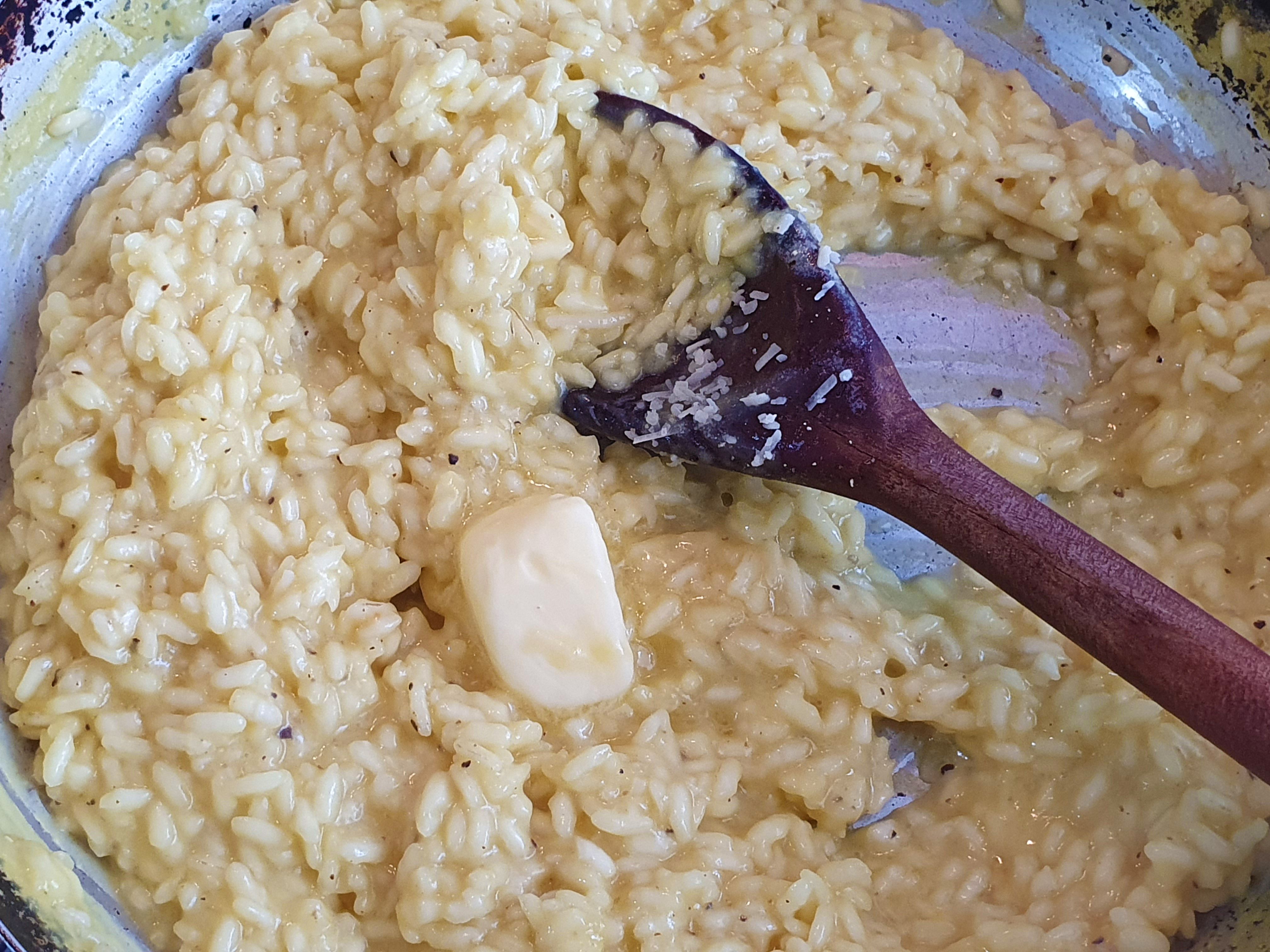 cooking risotto