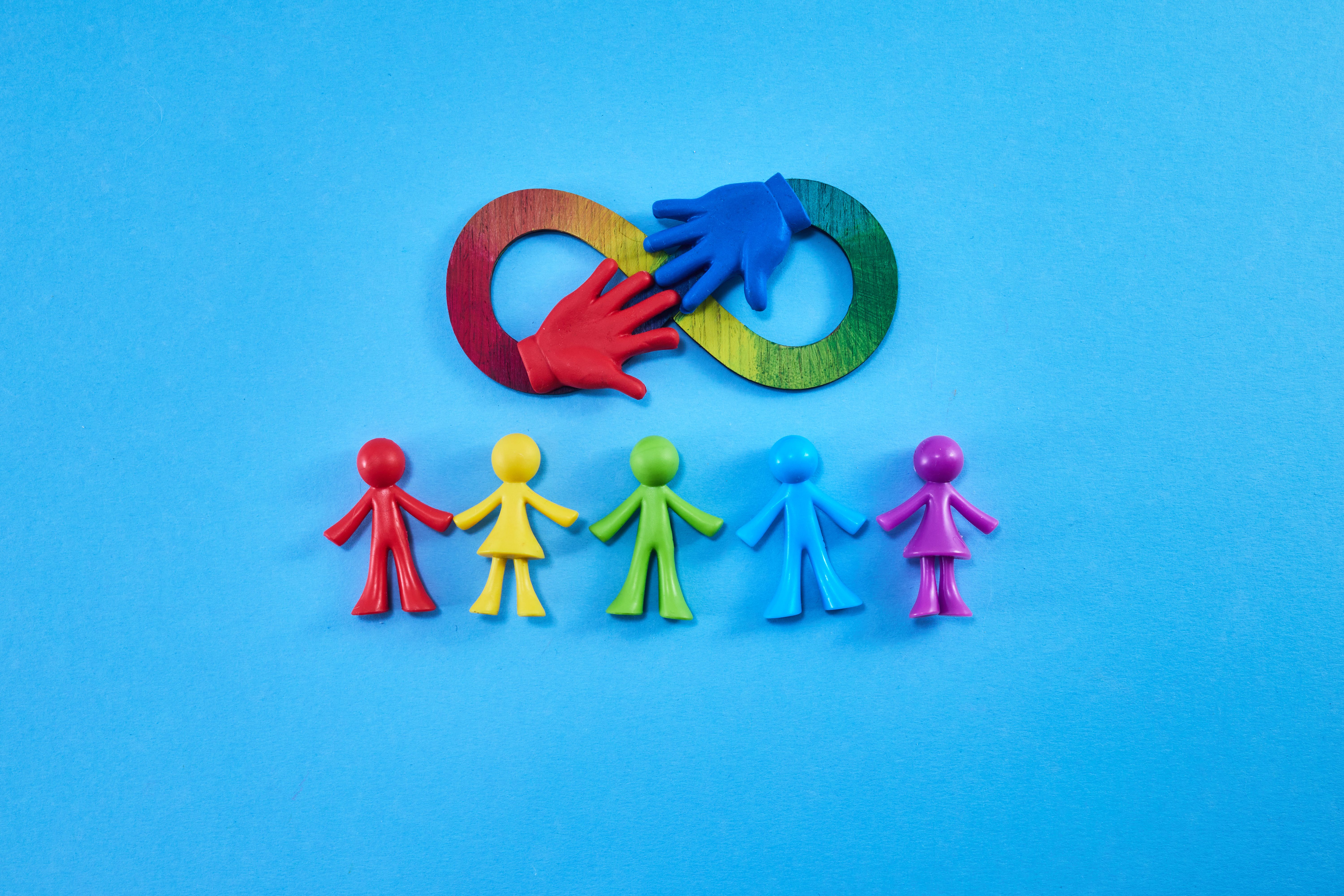 World Autism Awareness Day Concept. Neurodiversity symbol. Infinity shape. World Autism Awareness Day Concept. Neurodiversity symbol. Infinity shape.