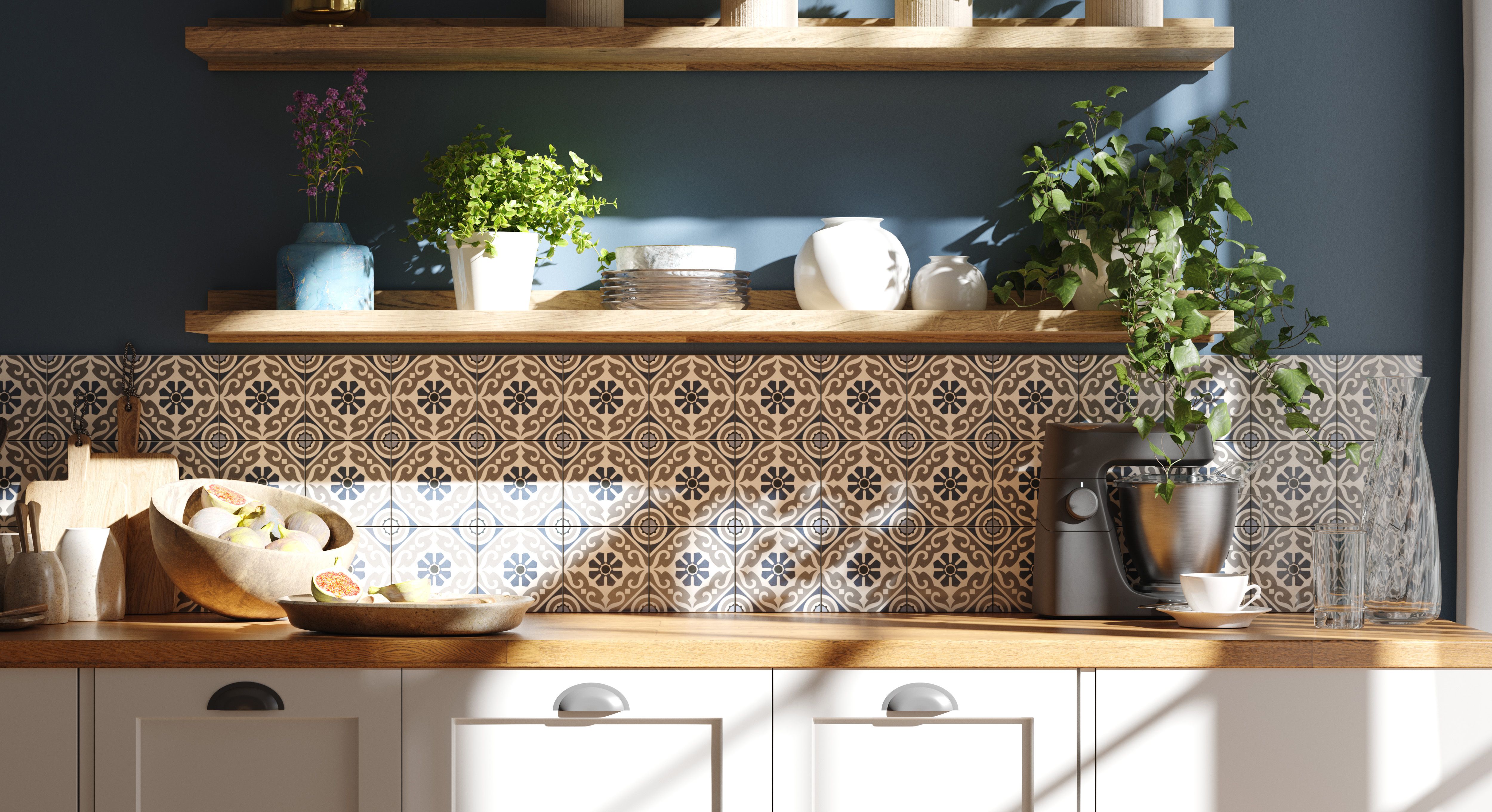 bold kitchen backsplash