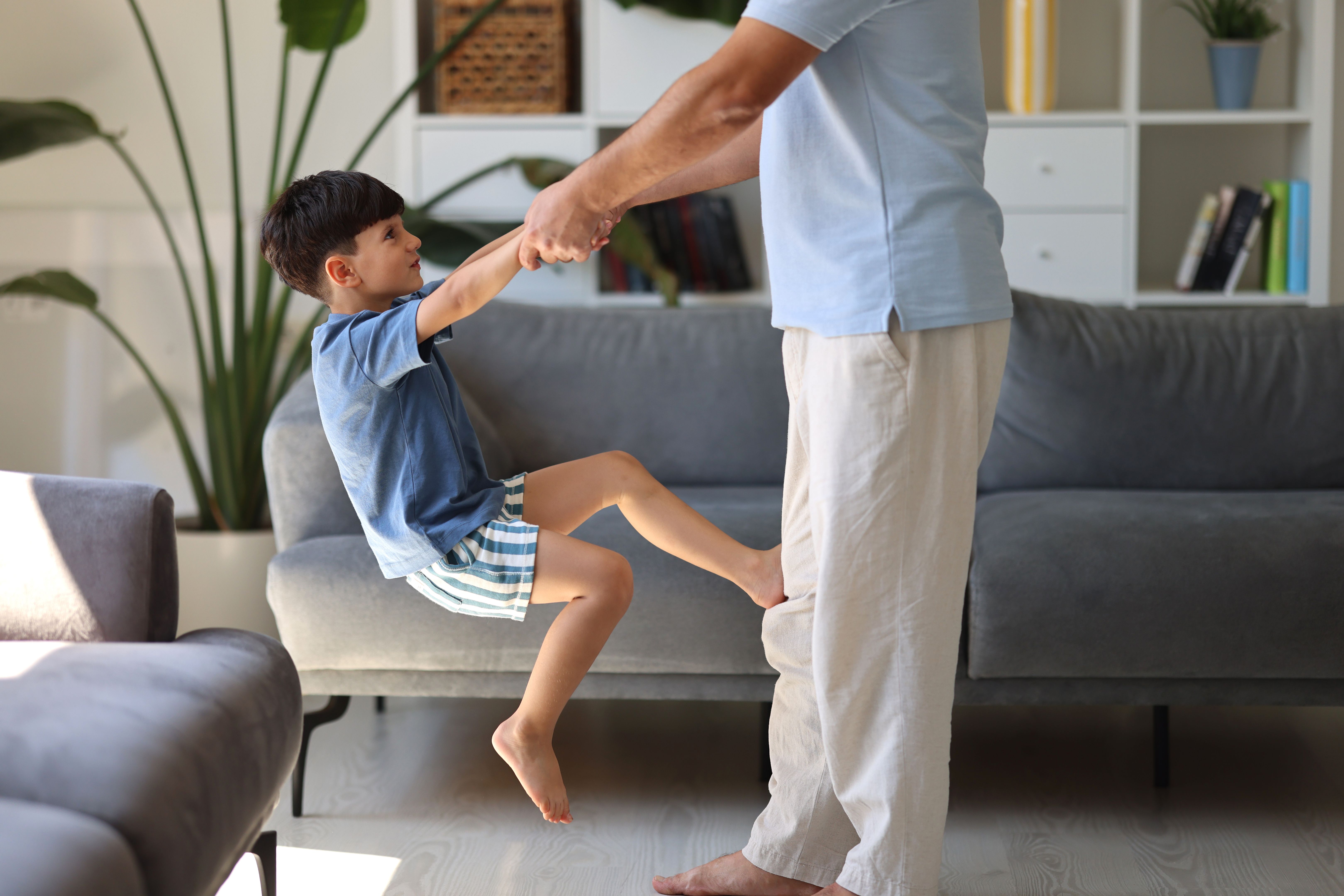 father spending time