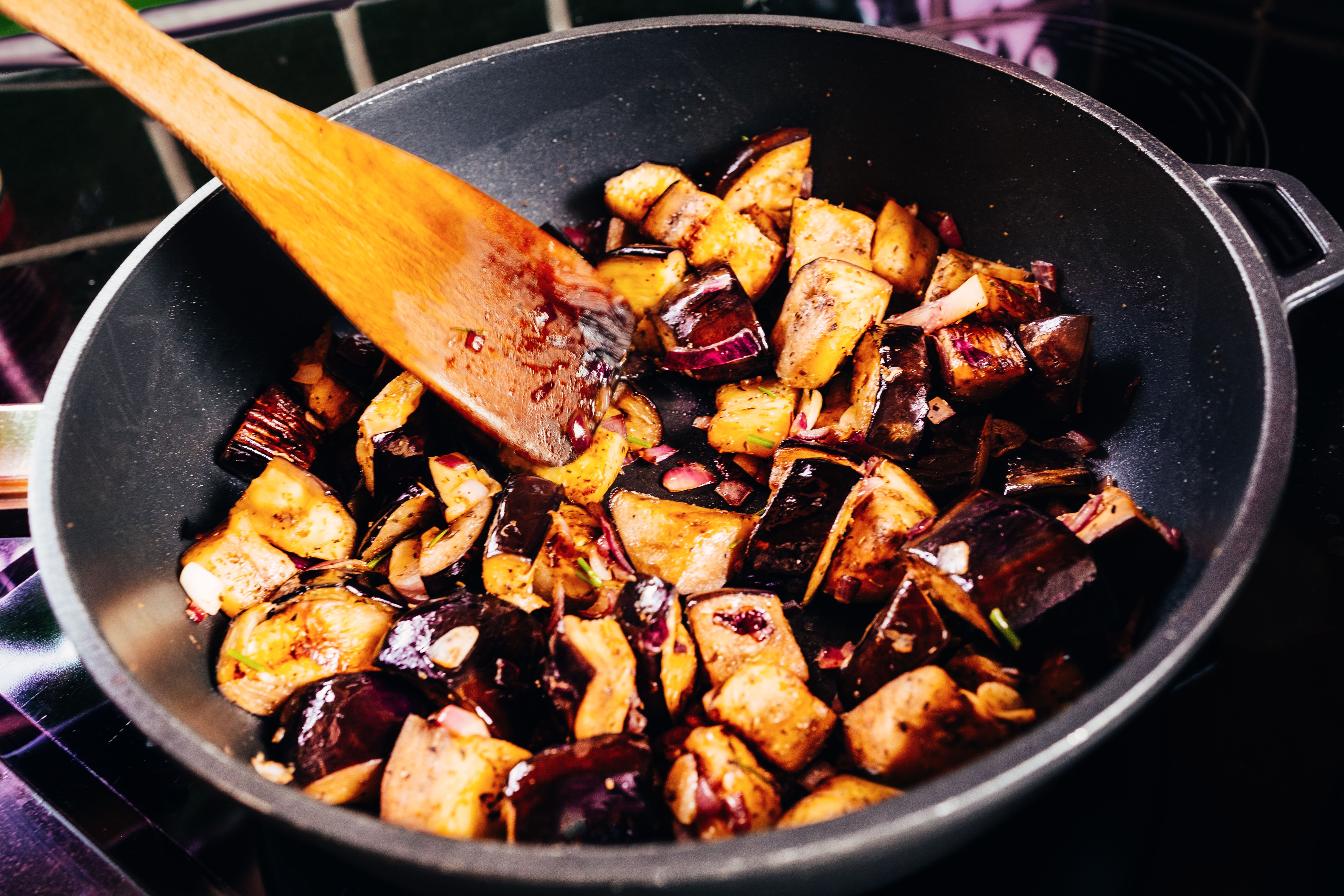 cooking caponata