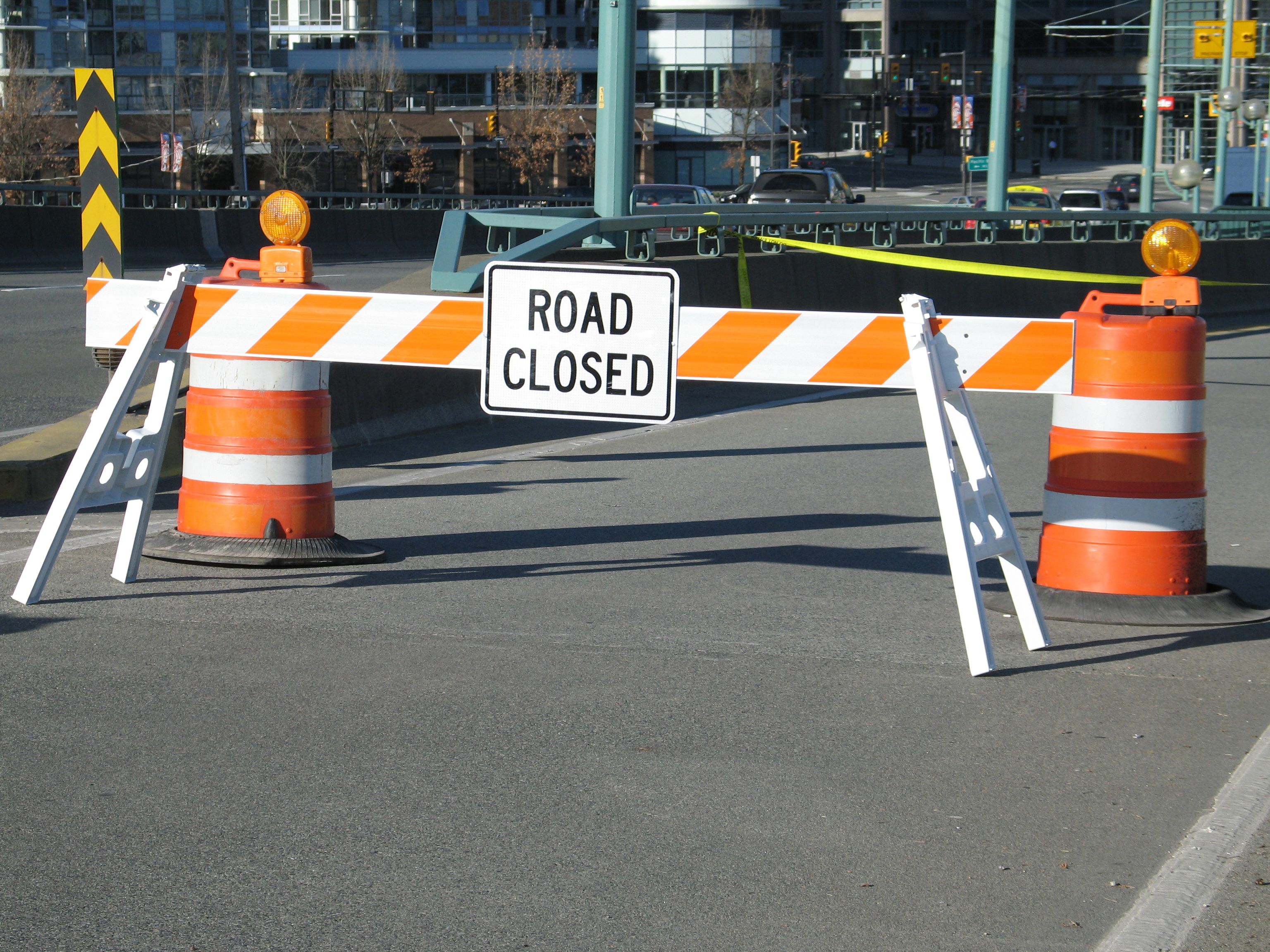 road closed sign