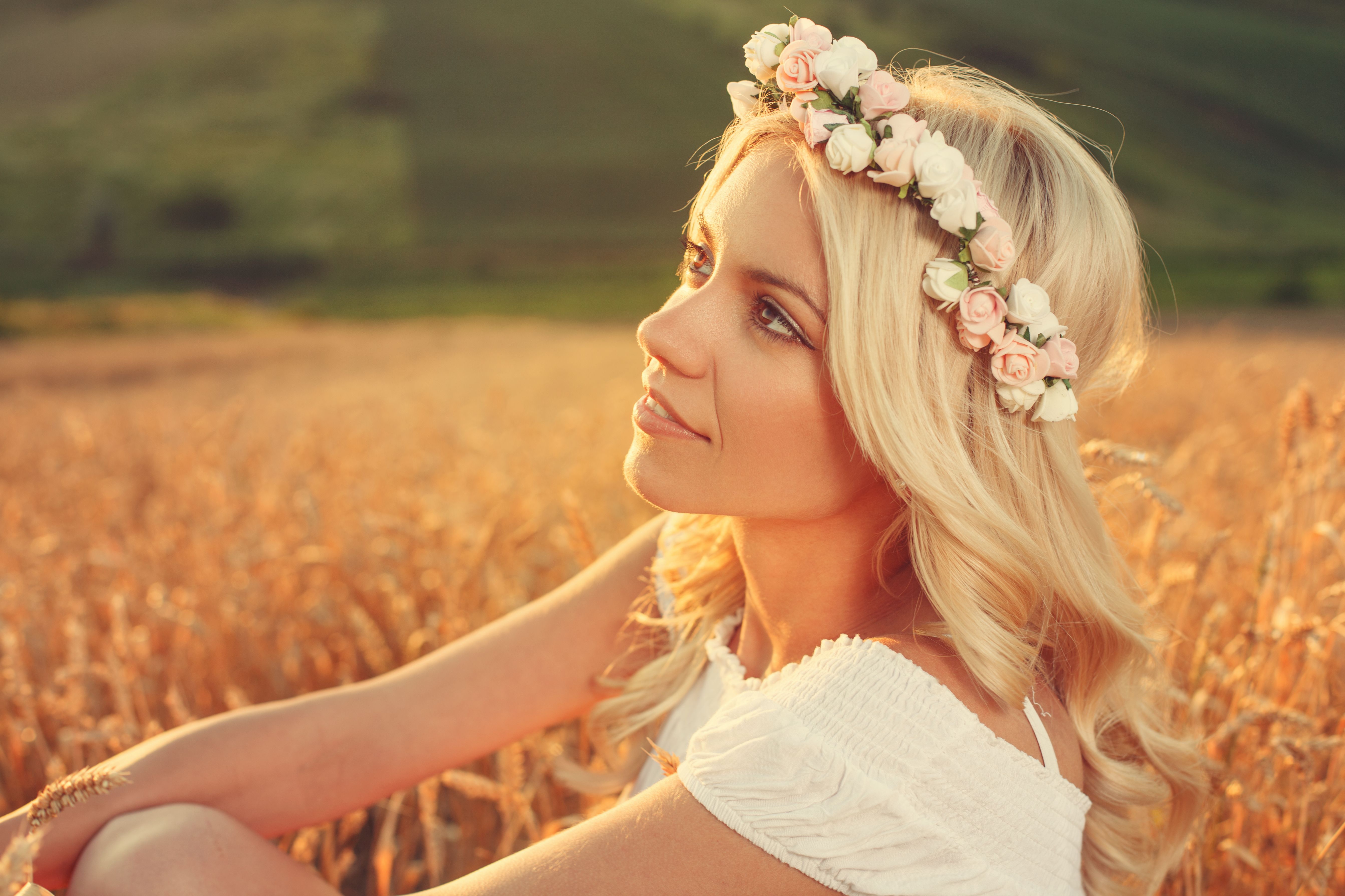 Beautiful women enjoying the nature