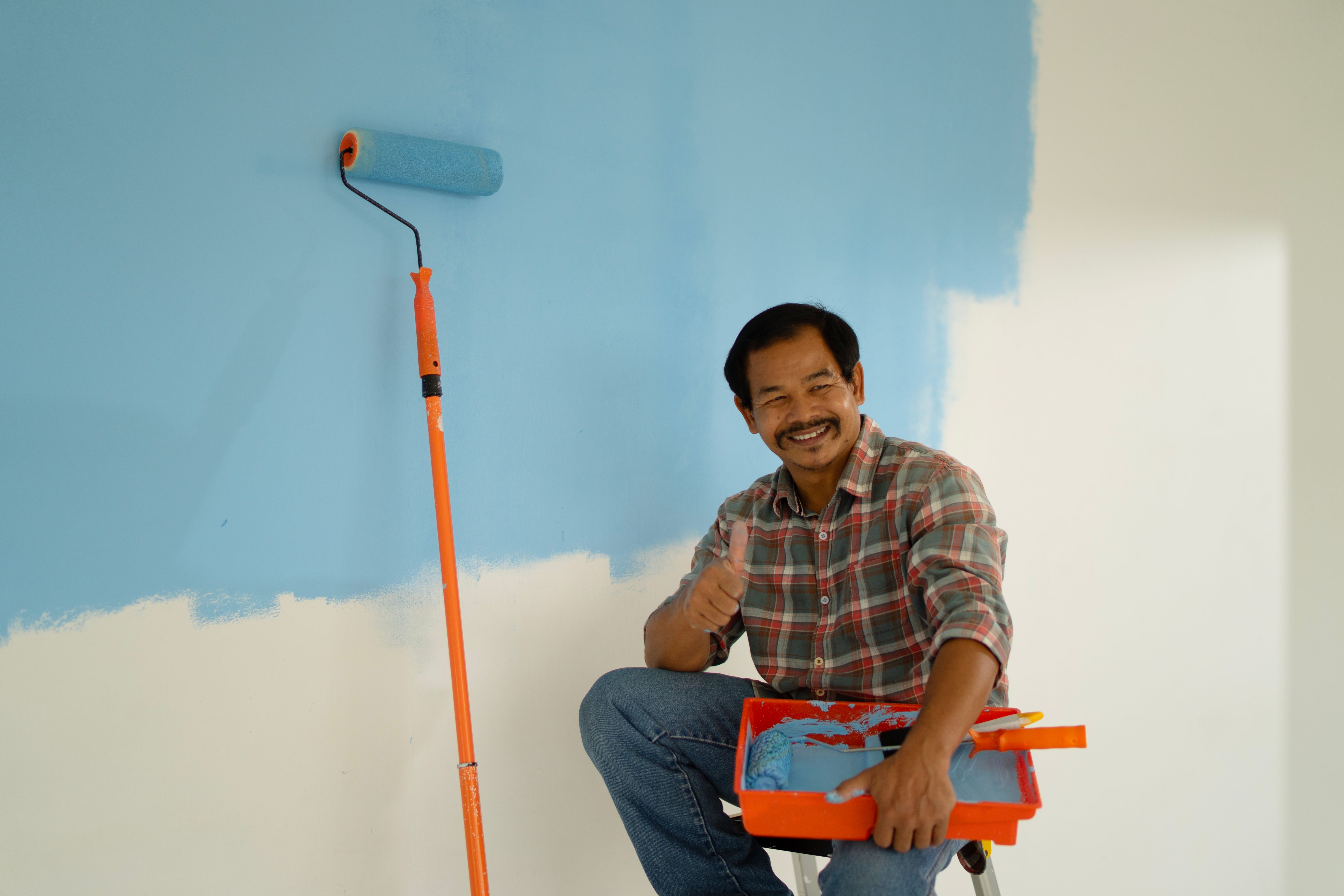 happy customer painting