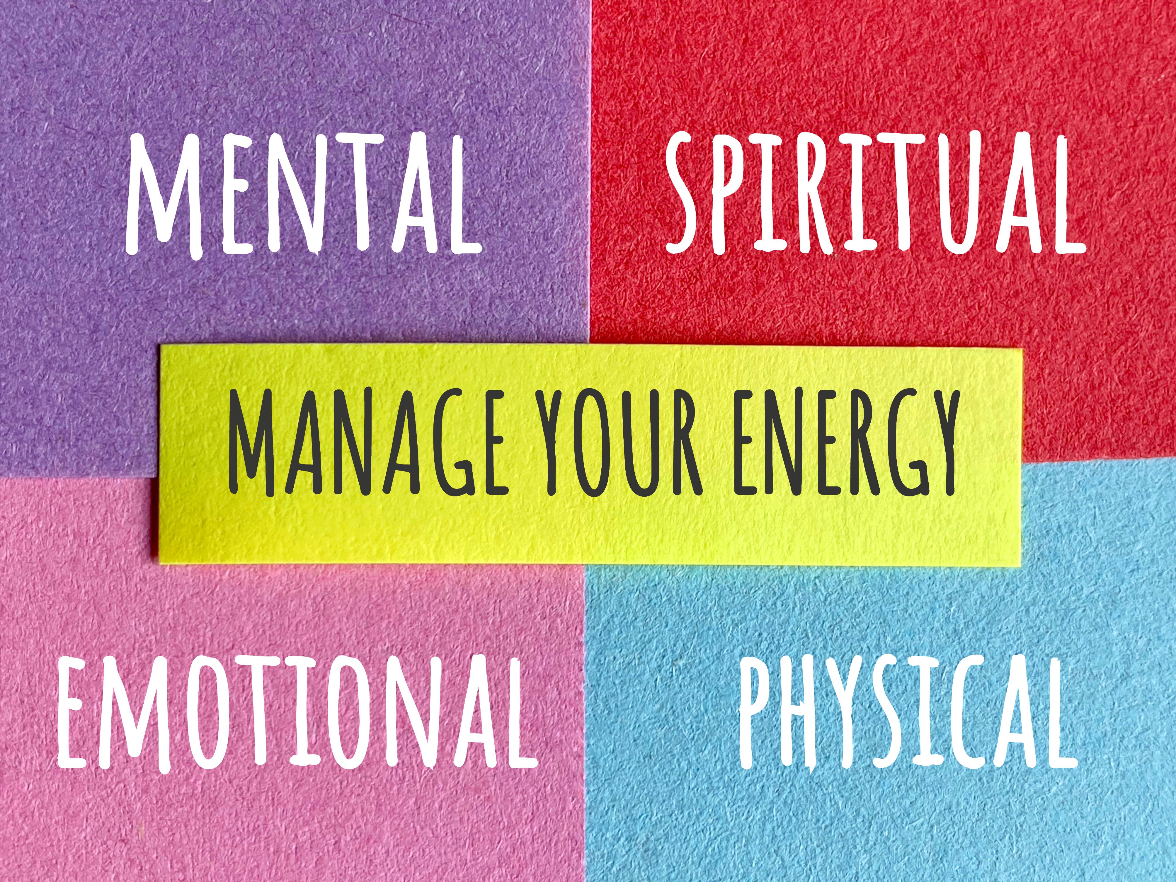 Manage Your Energy Concept