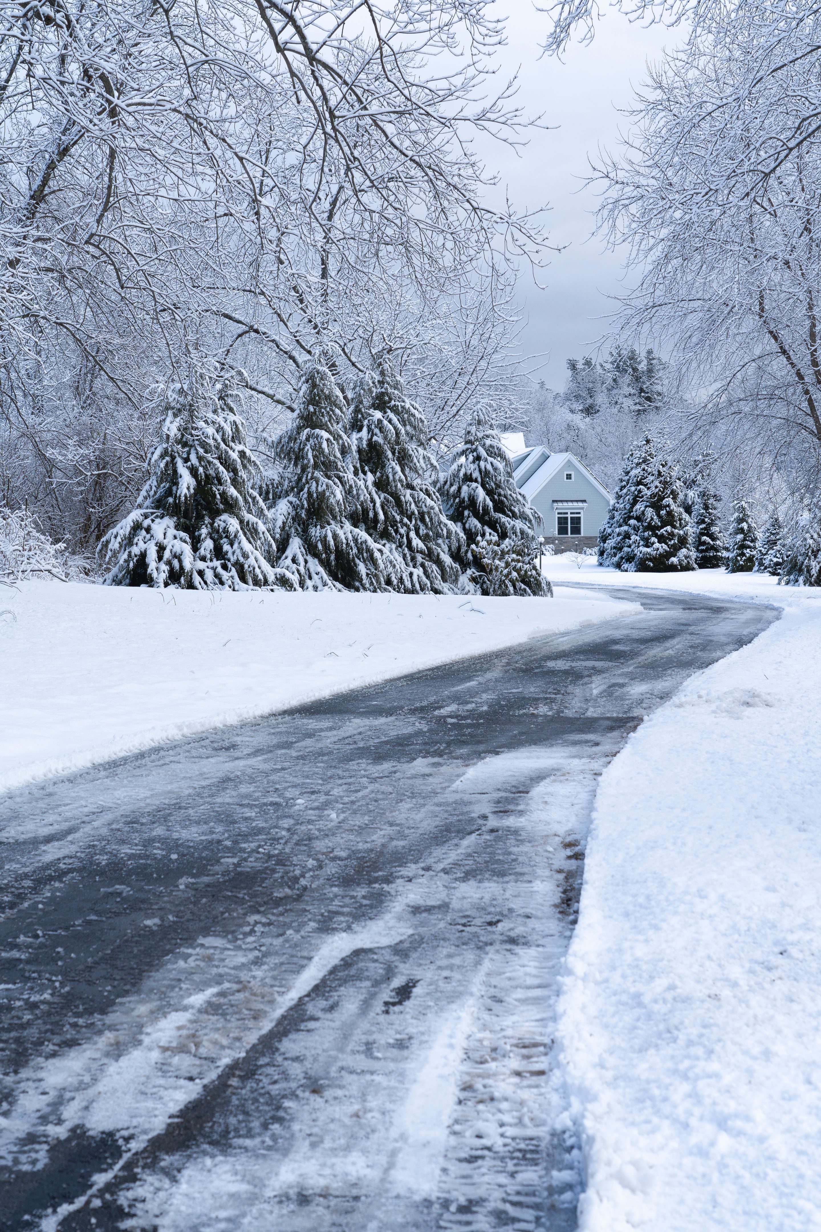 snowy driveway