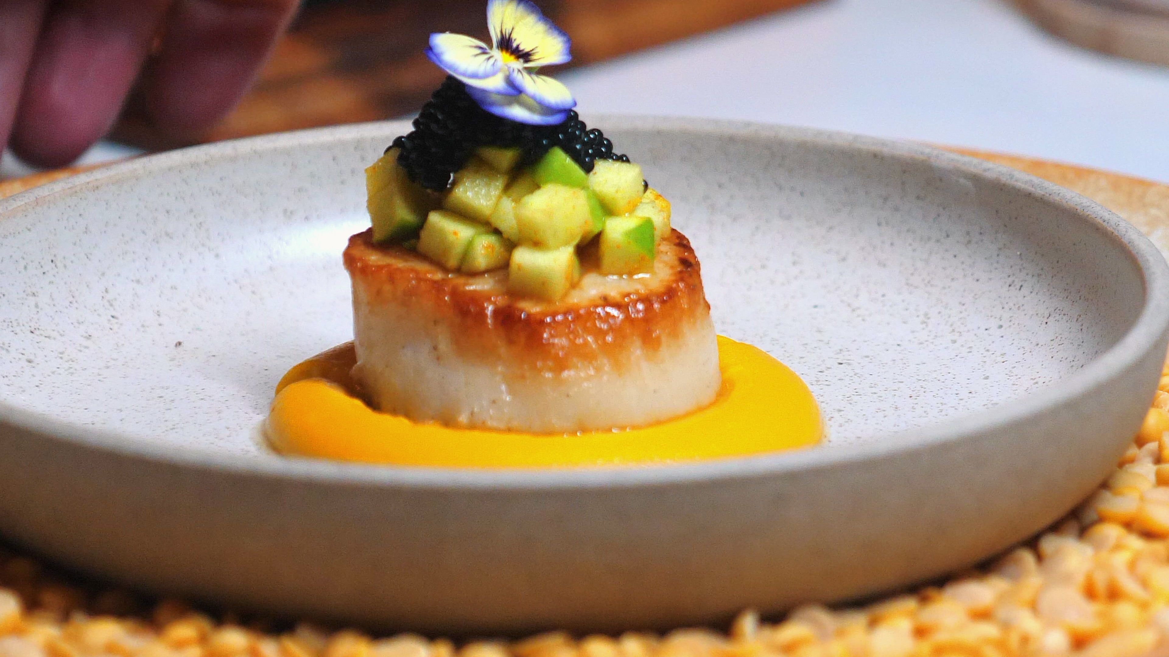 plated scallops