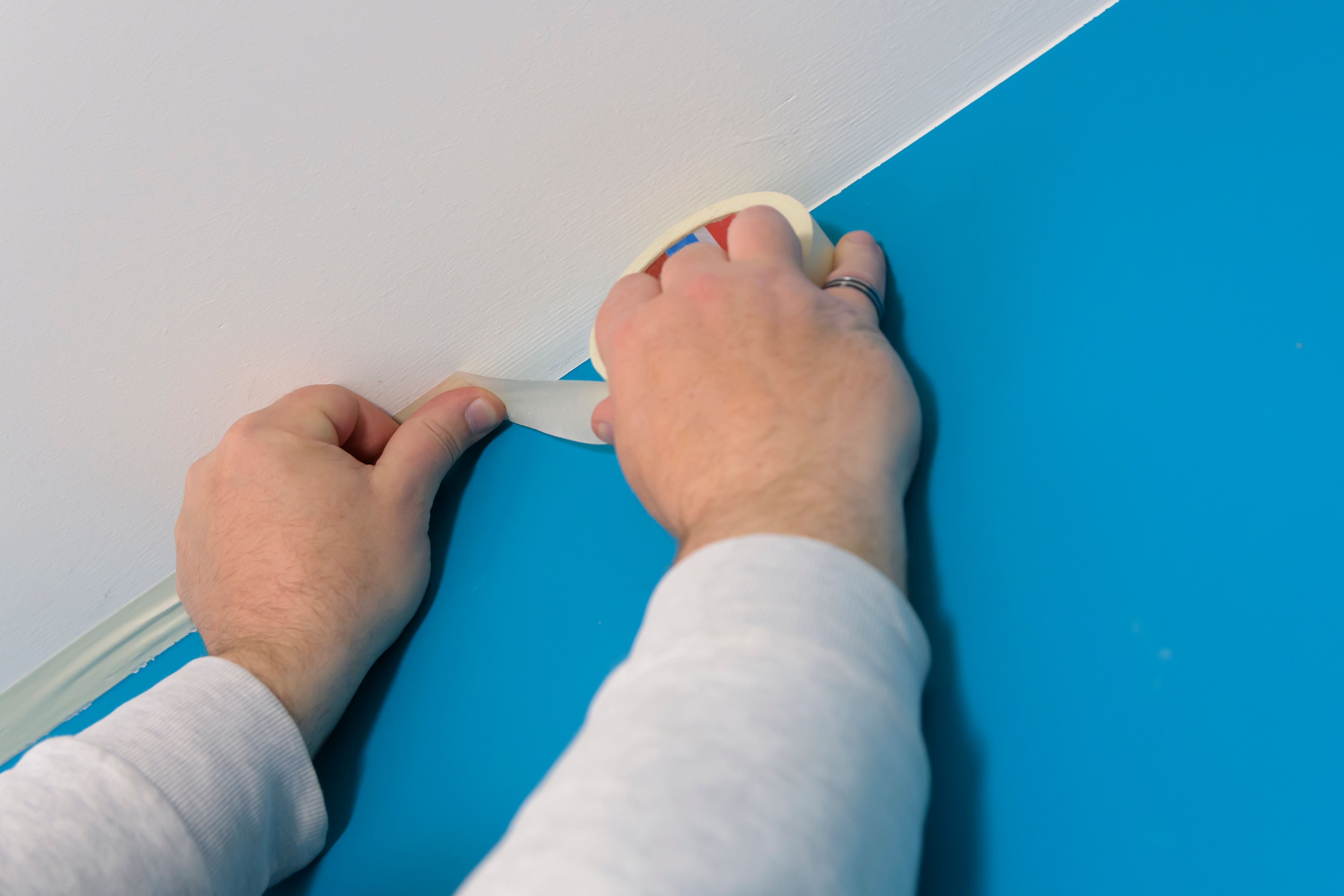 applying painter's tape