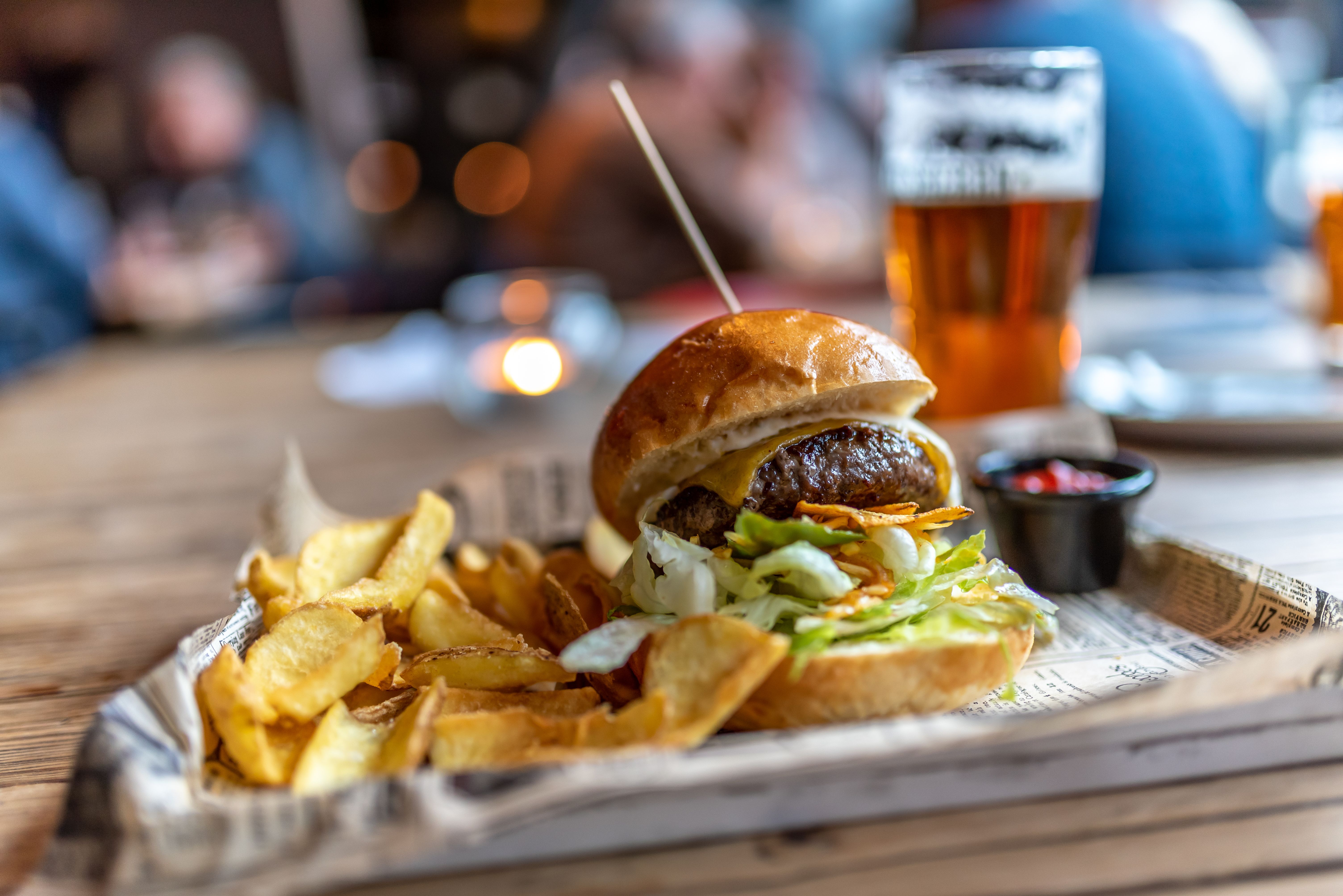 craft beer burger