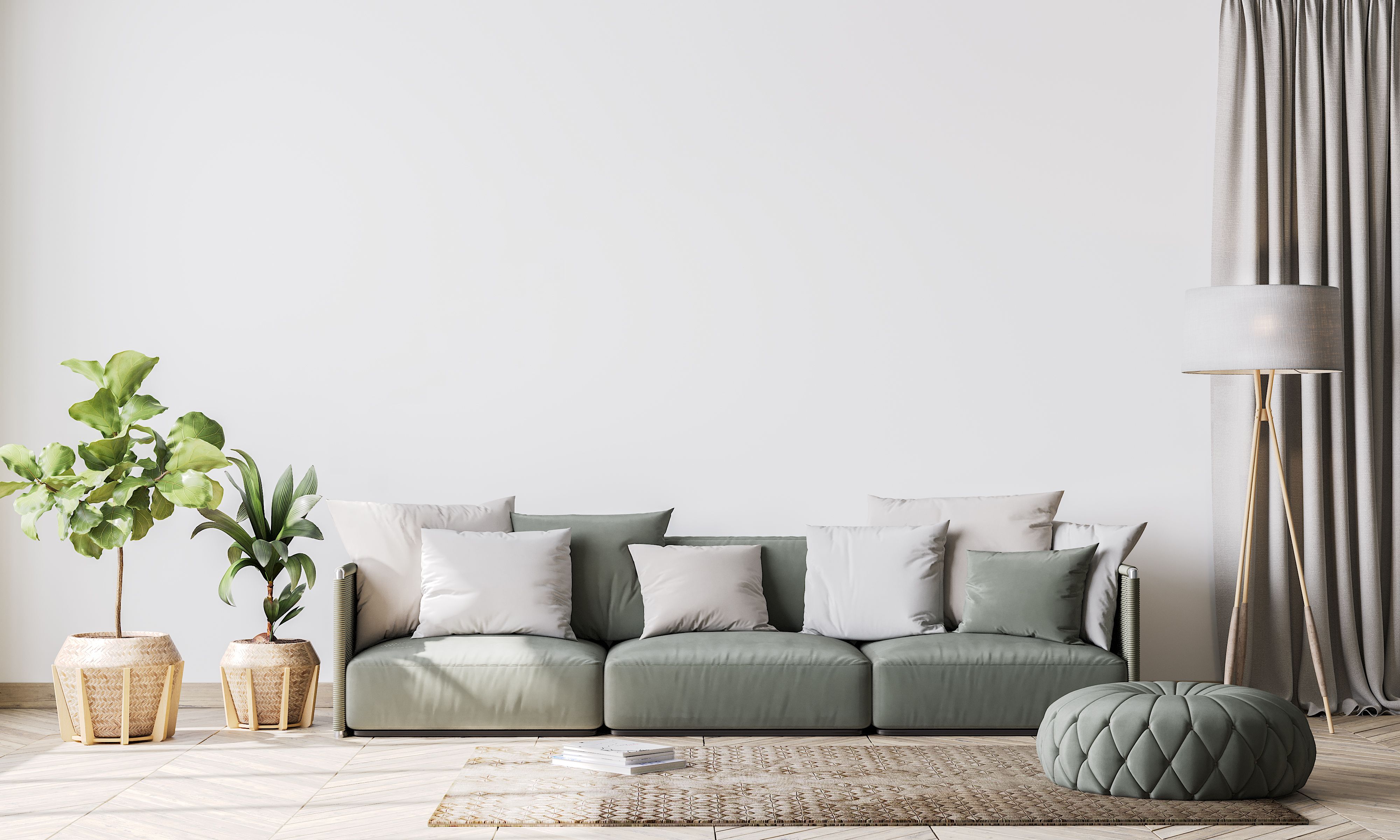 Contemporary interior design for interior mock up in living room. Scandinavian home decor. Stock photo Contemporary interior design for interior mock up in living room. Scandinavian home decor. Stock photo