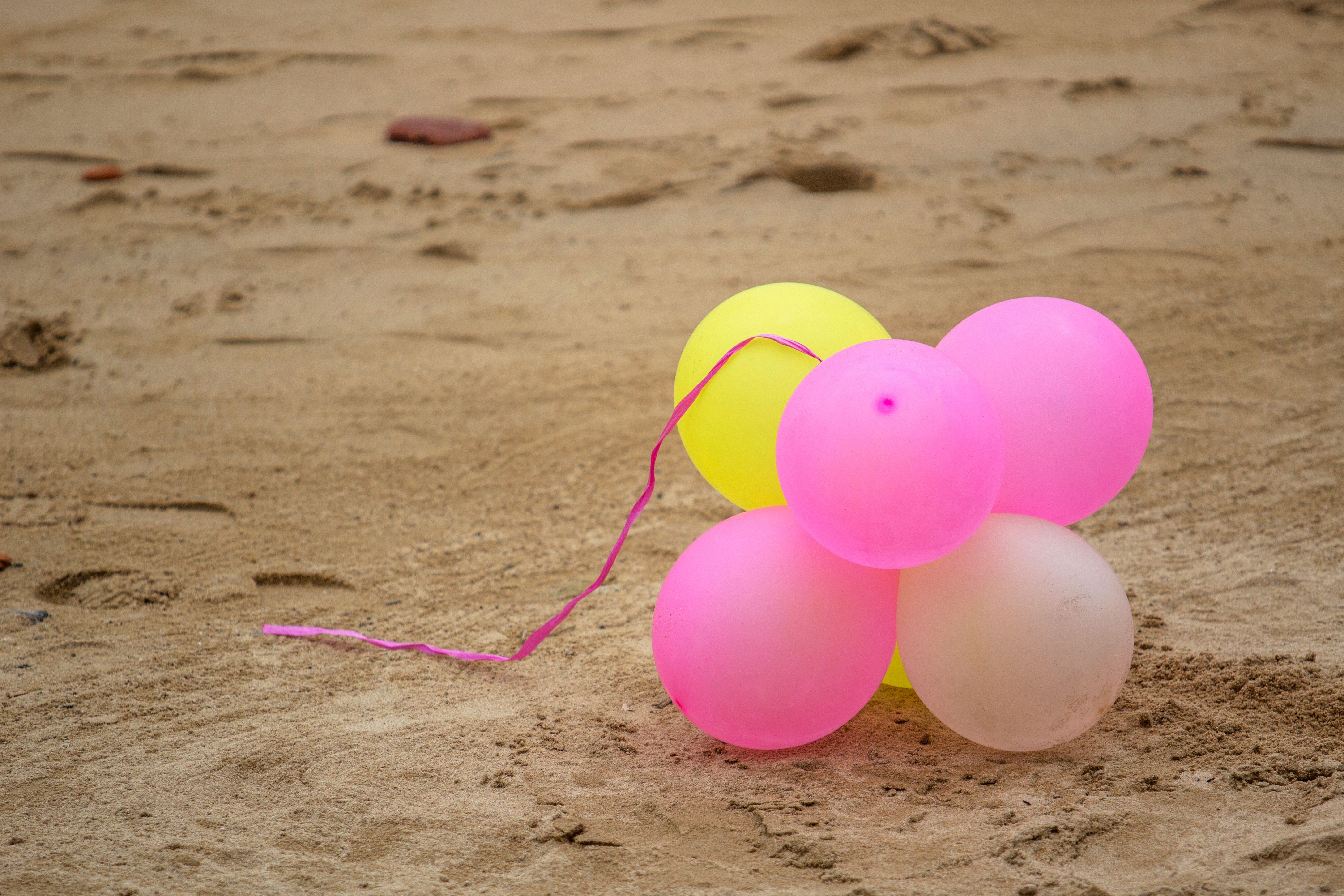 colorful balloons beach