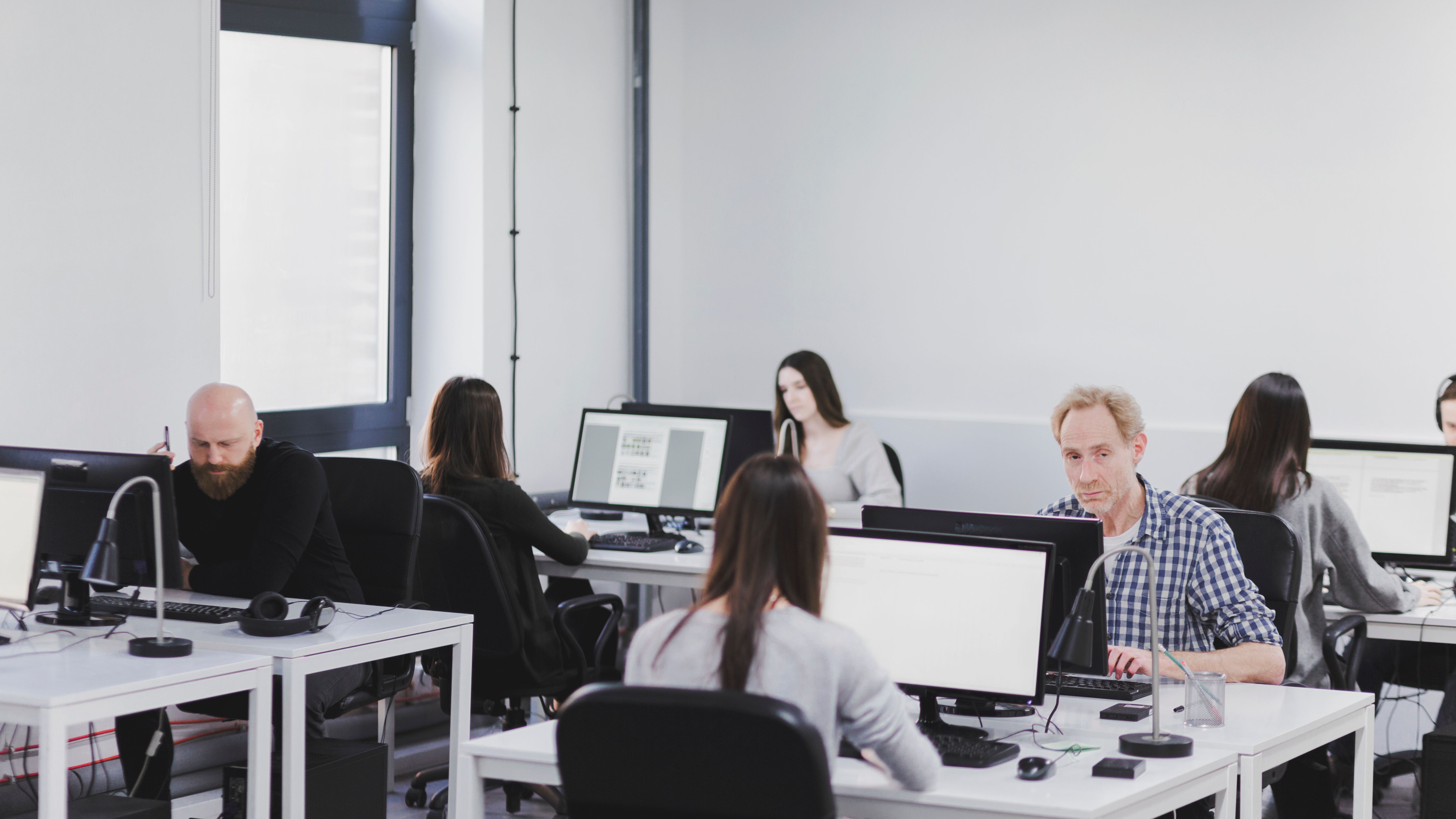 People working in office