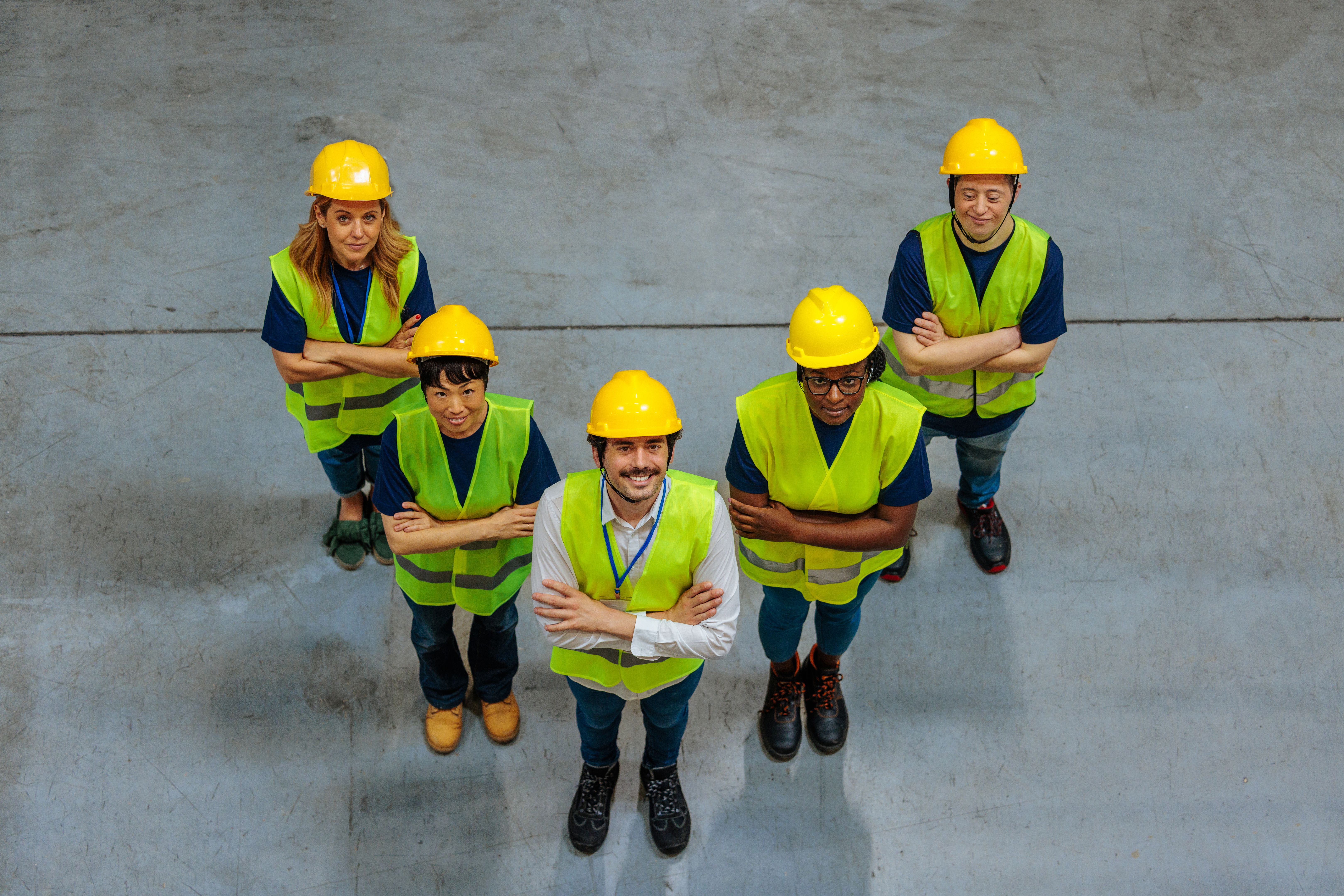 industrial team working