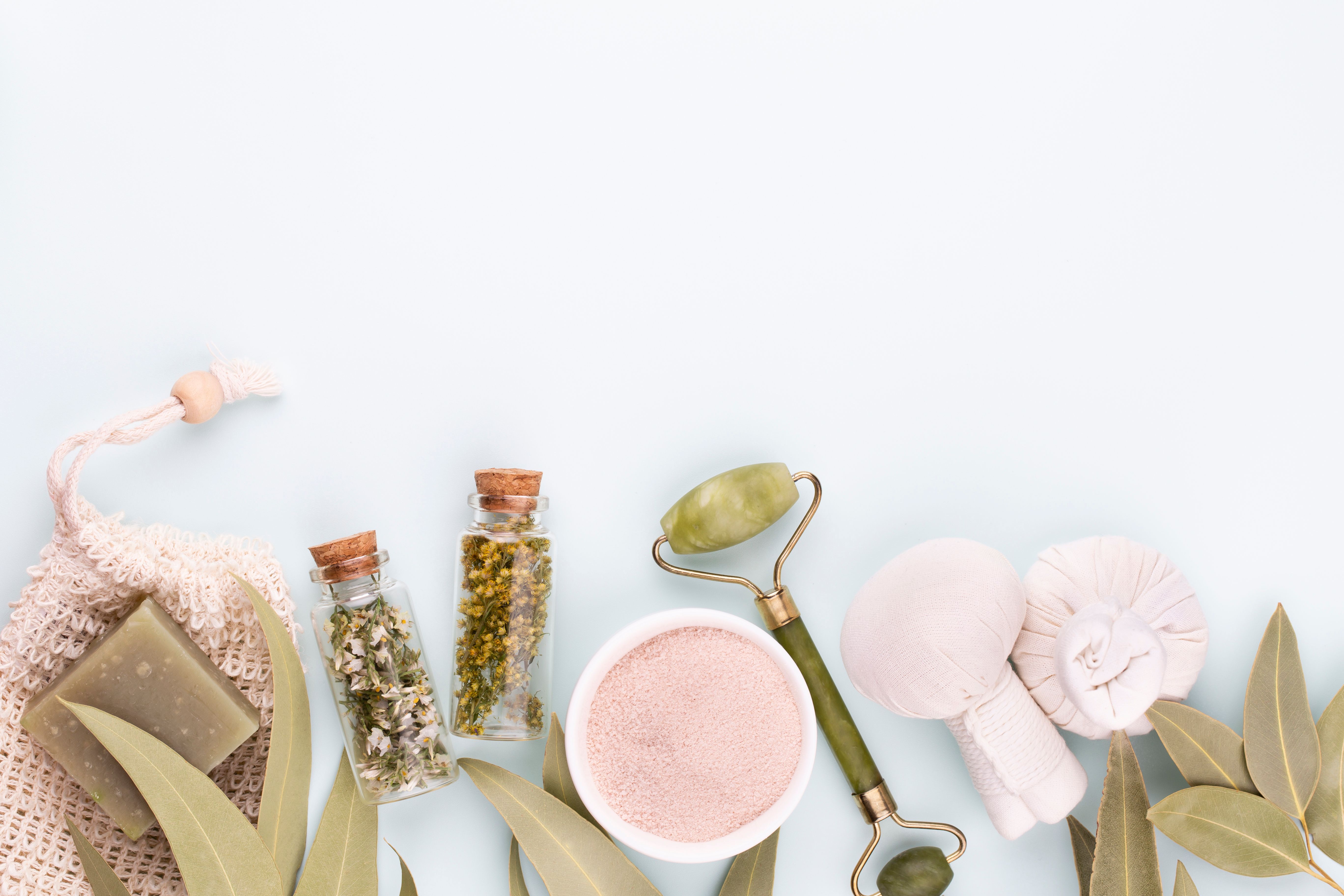 Spa homemade skin care and body cosmetics with natural ingredients.