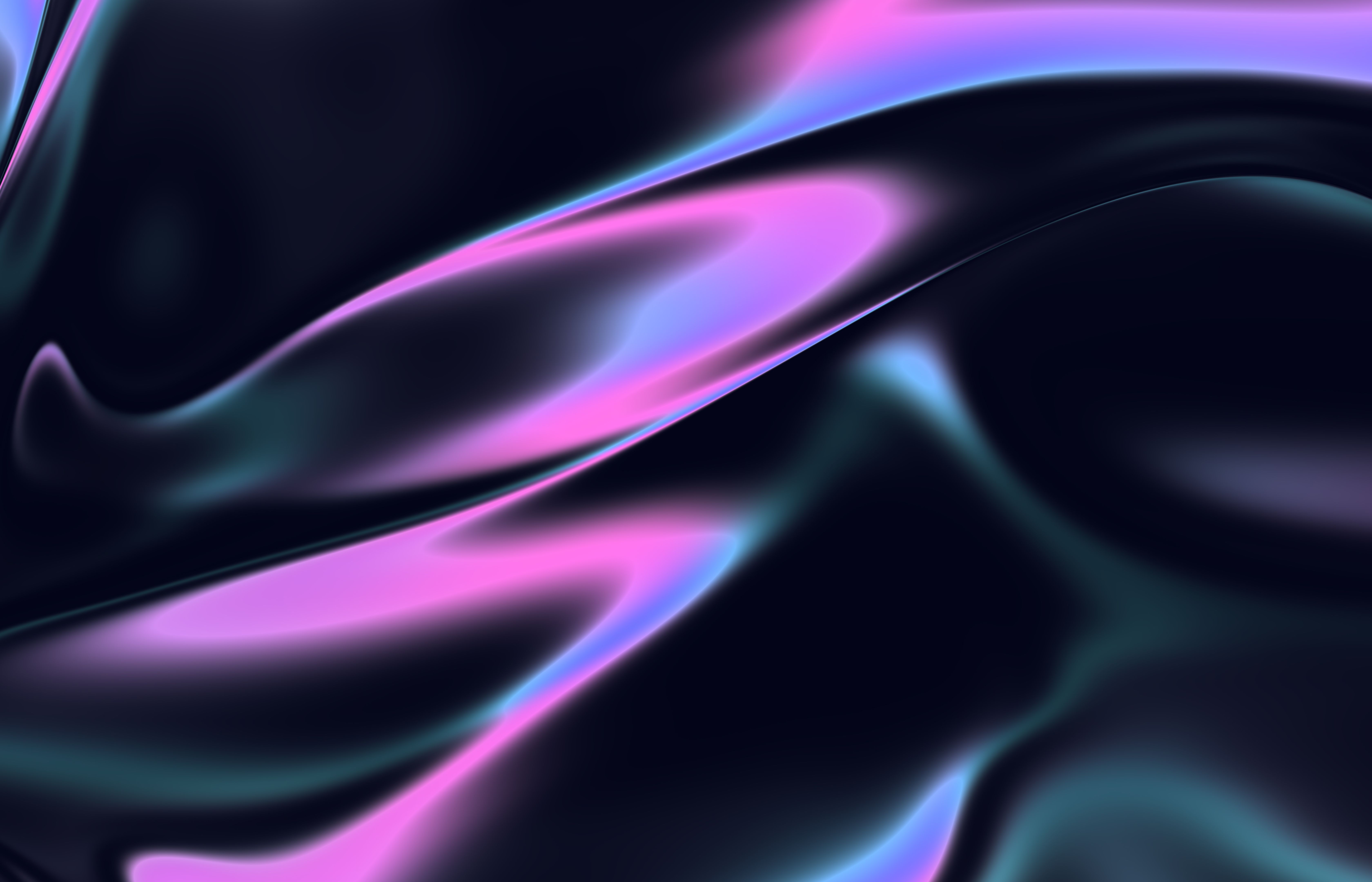 Abstract Liquid Gradient Background. Chrome Backdrop