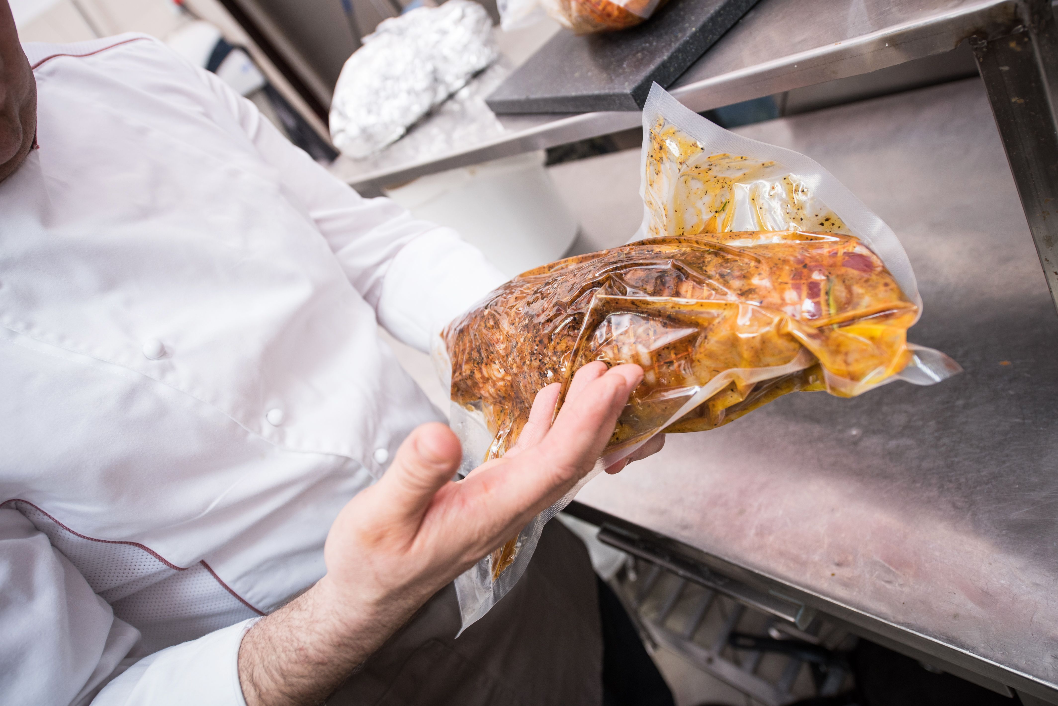 chef preparing sous-vide