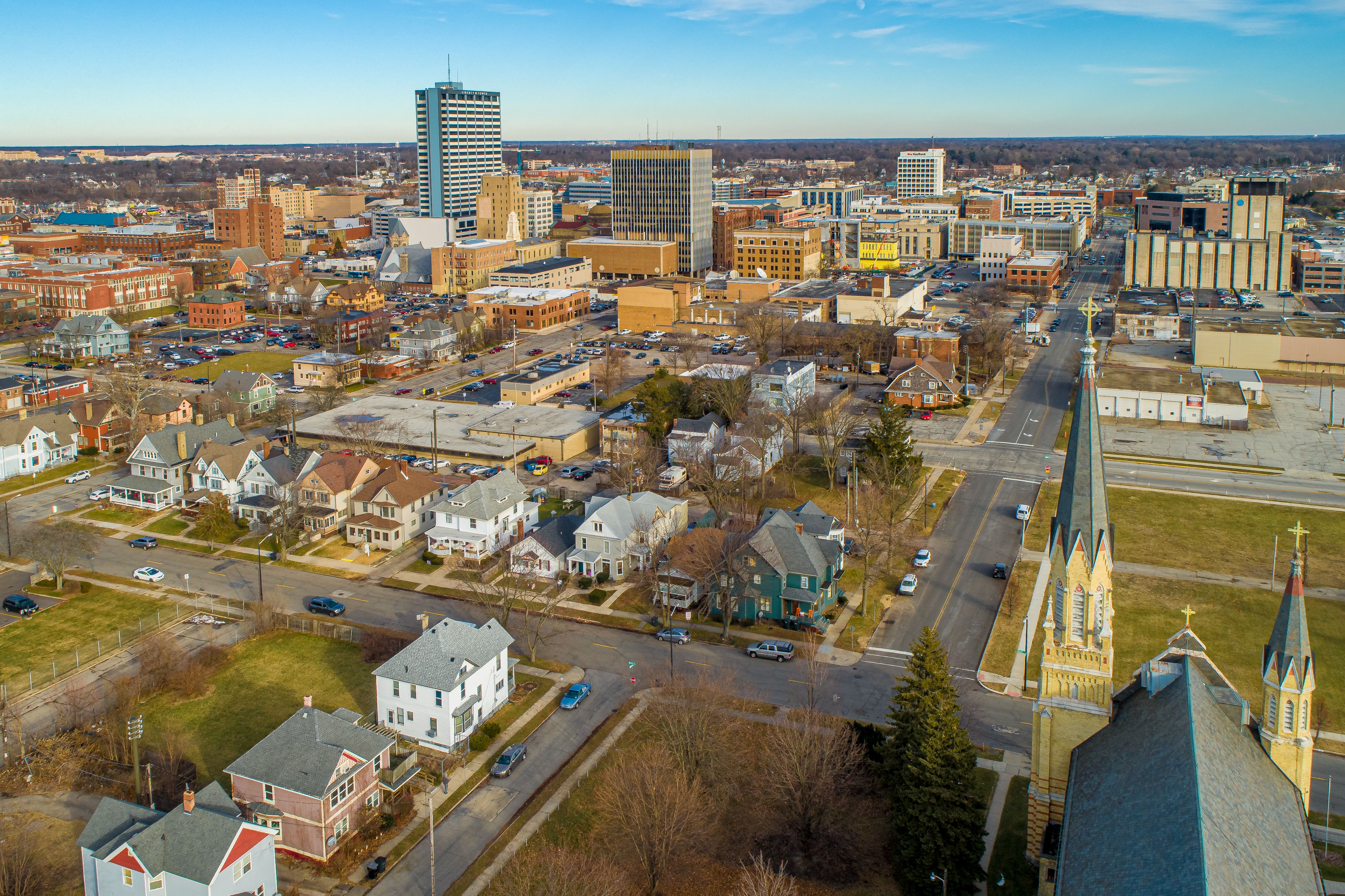 South Bend Downtown Aerial View 3 South Bend Downtown Aerial View 3