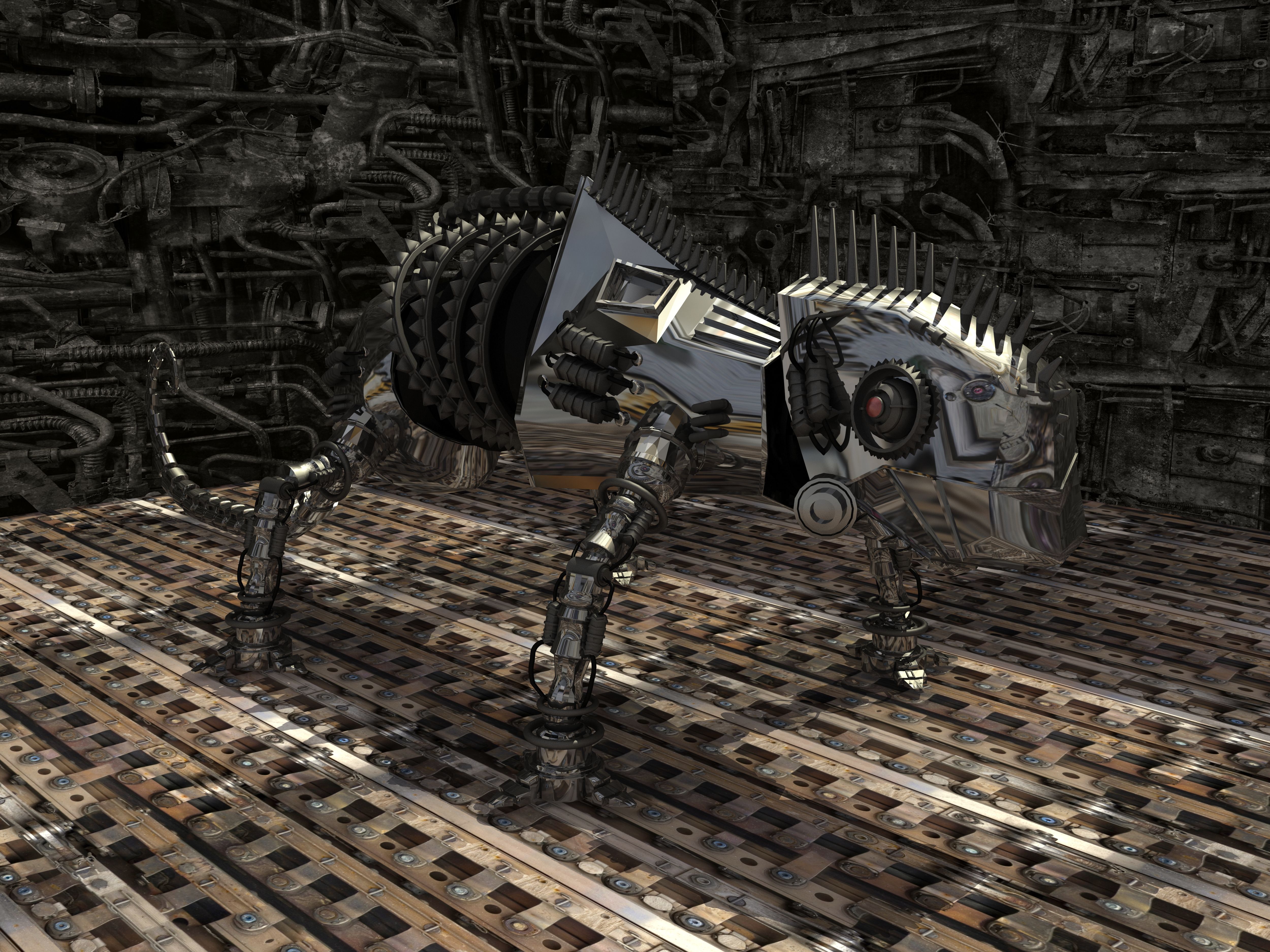 Metal robot chameleon