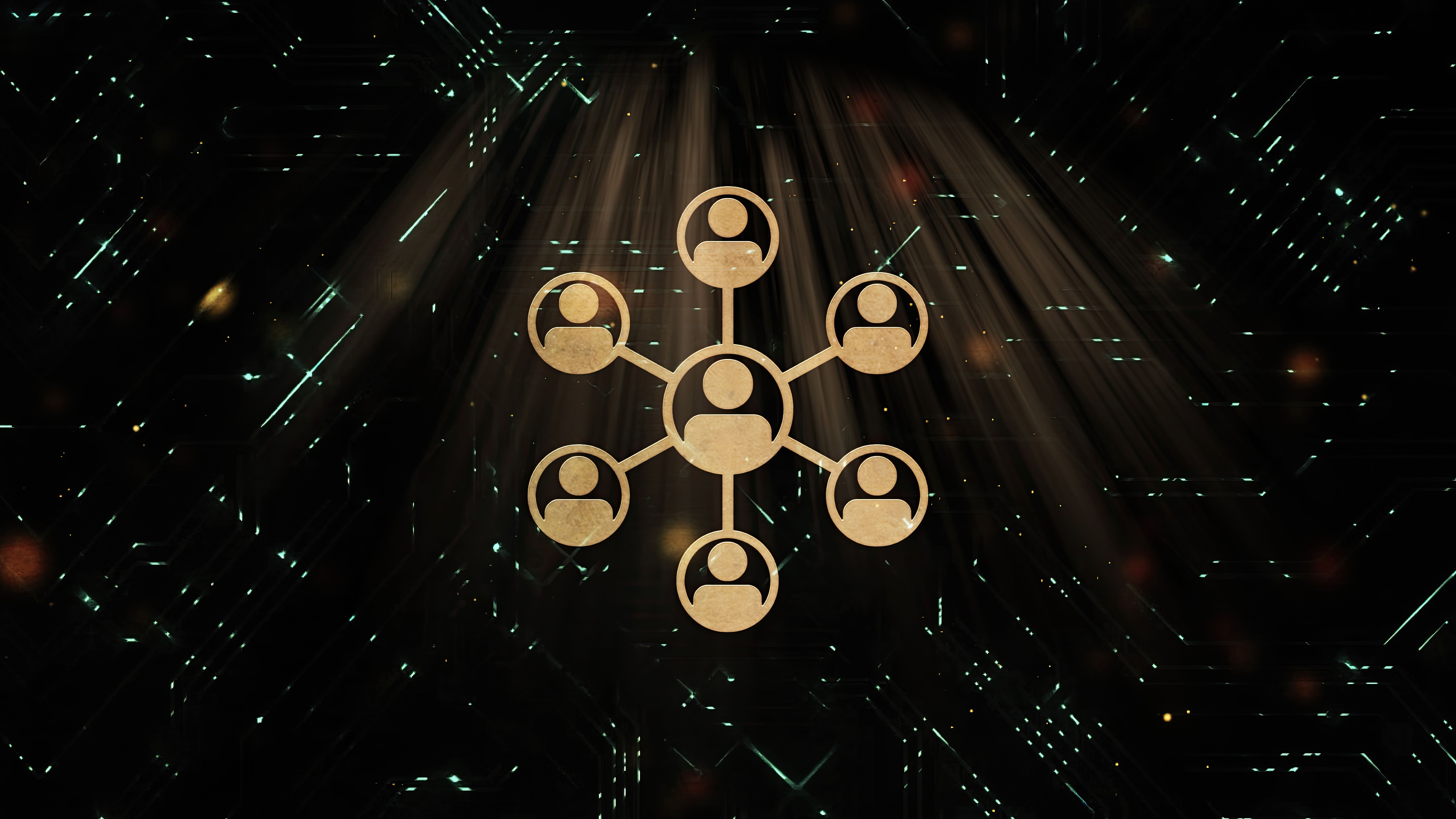 People Connected Background Concept, Social Media Icon