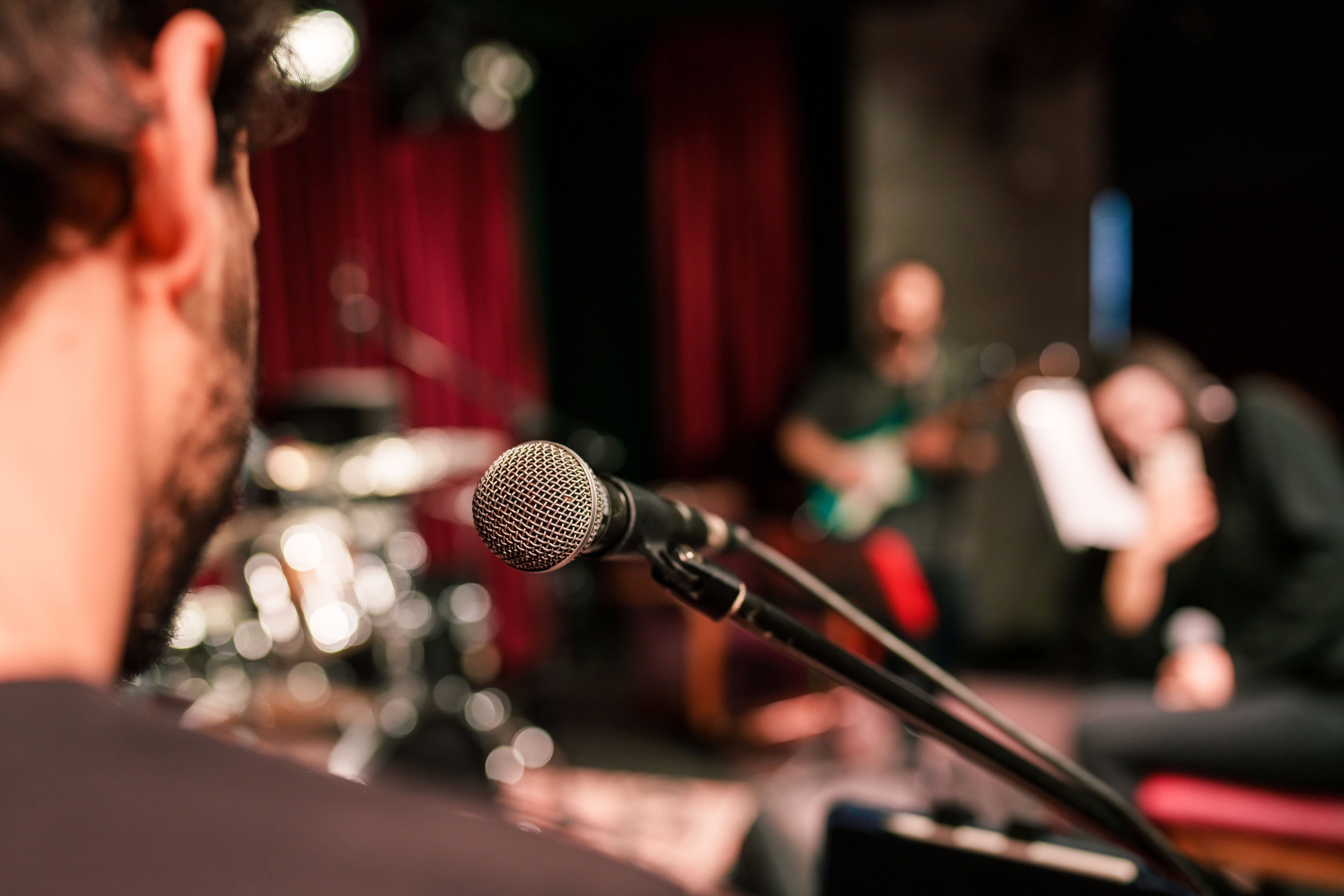 rock singer on stage