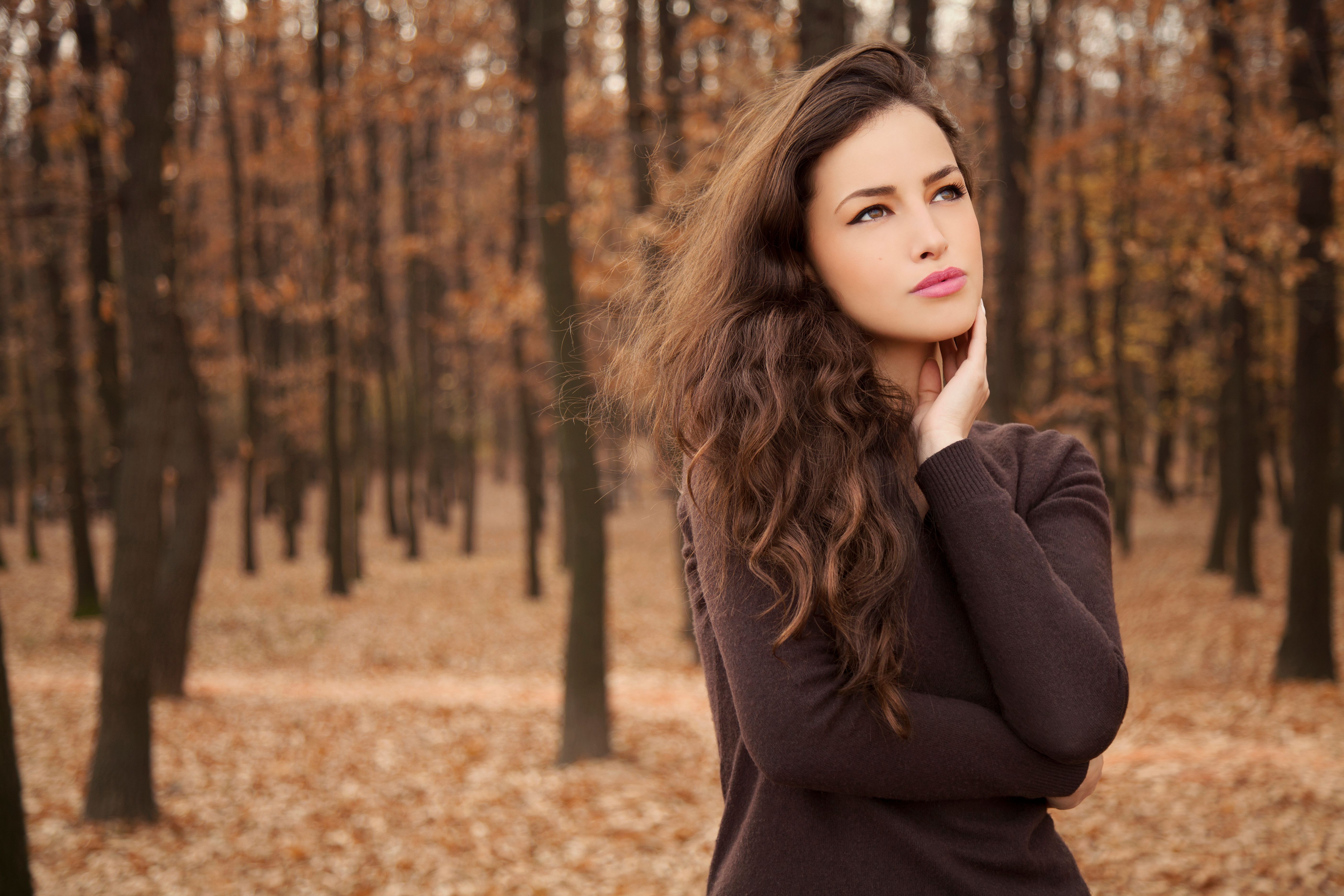 young woman in park