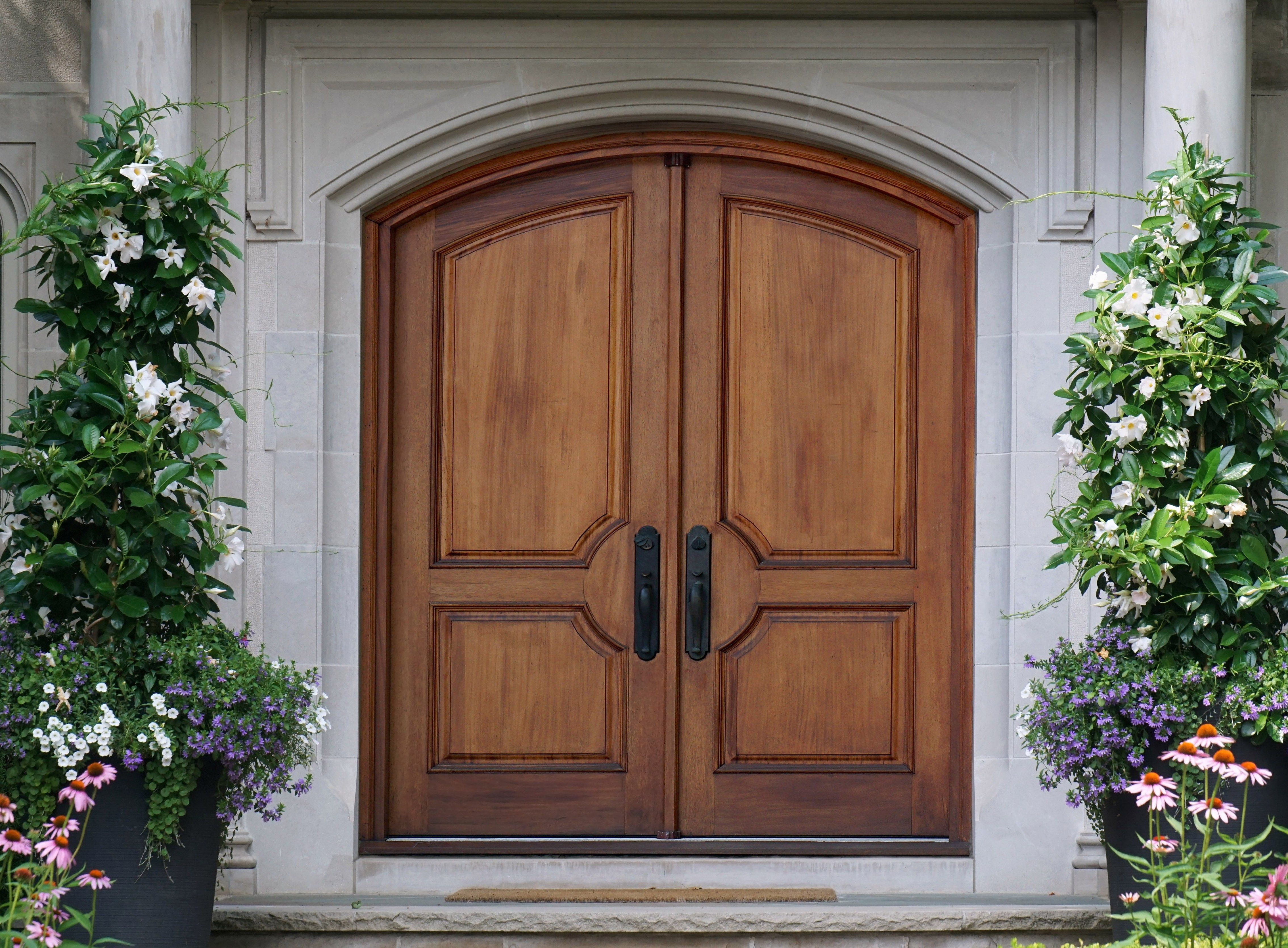 natural wood door