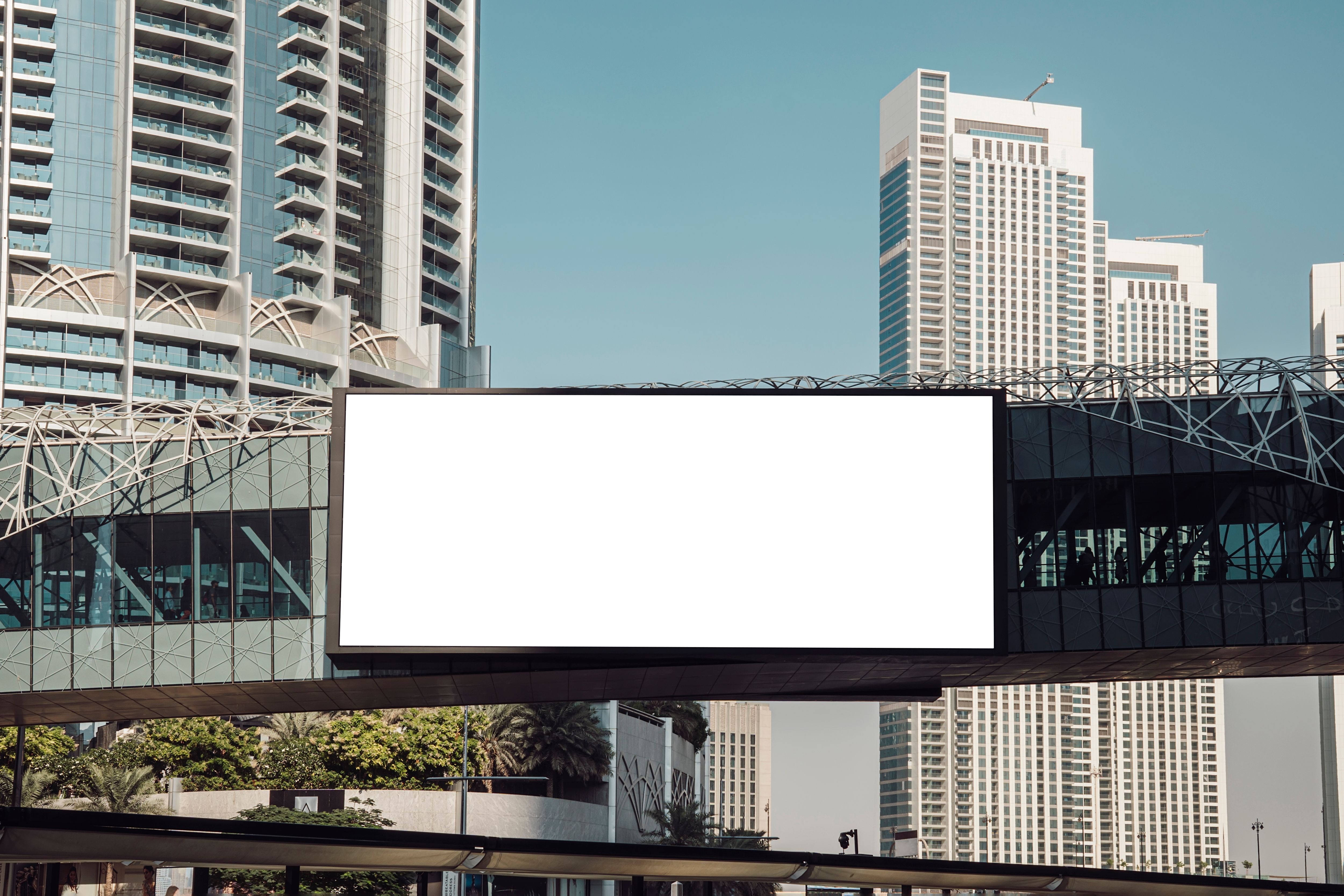 advertisement board in city