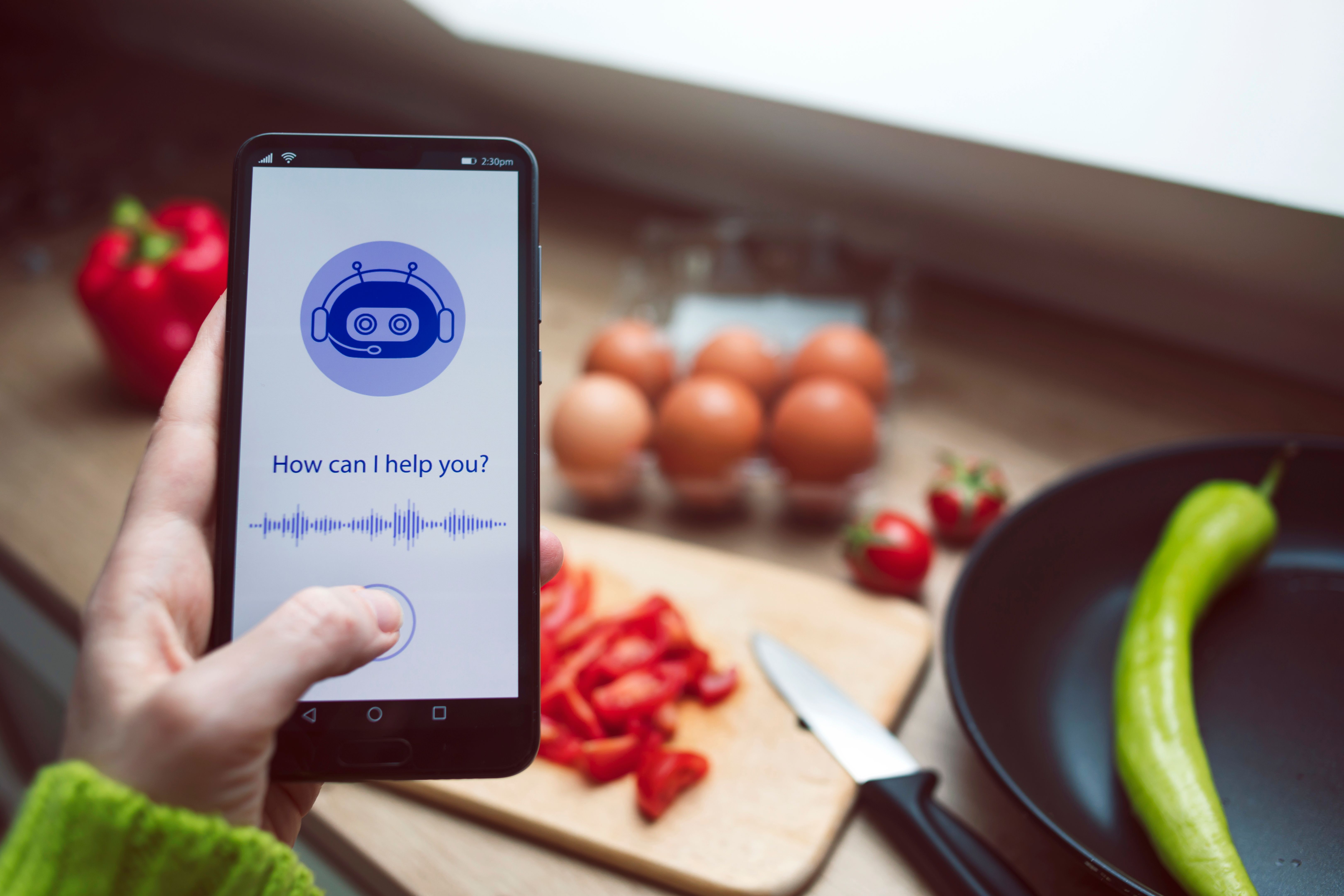 Using system AI Chatbot in mobile application. Chatbot conversation, Ai Artificial Intelligence technology. Futuristic technology. Virtual assistant on internet