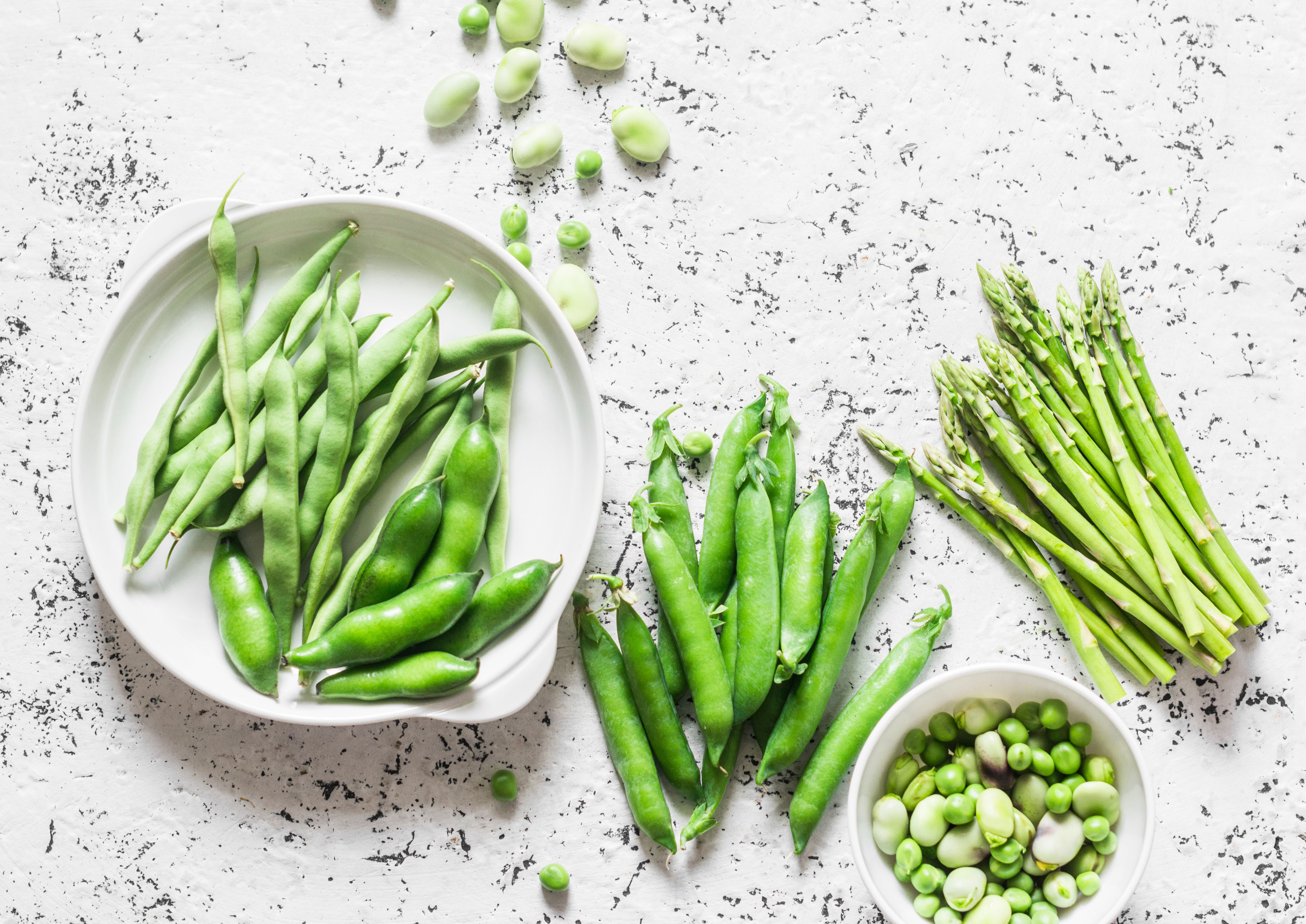 asparagus peas