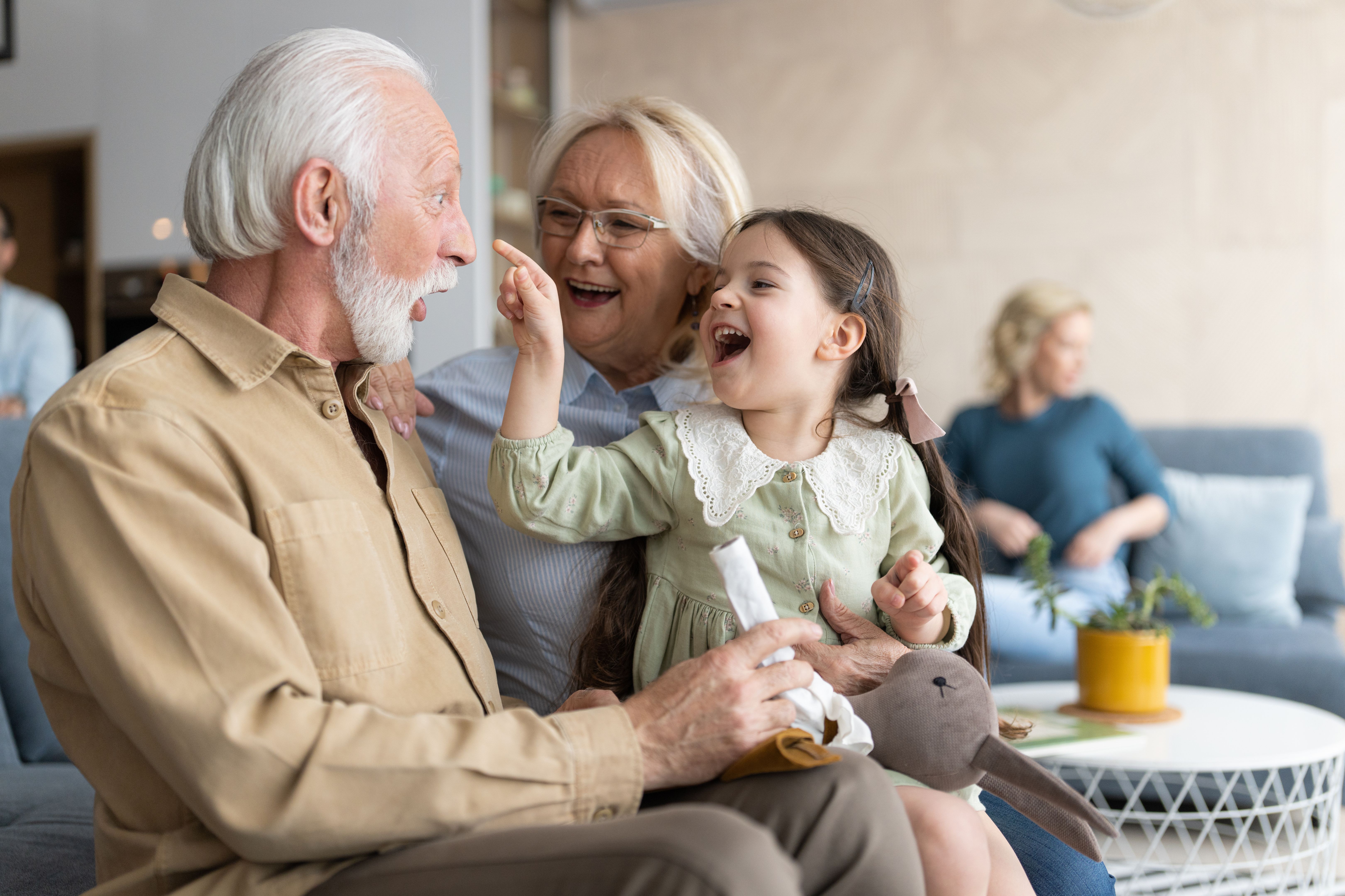 happy family elderly