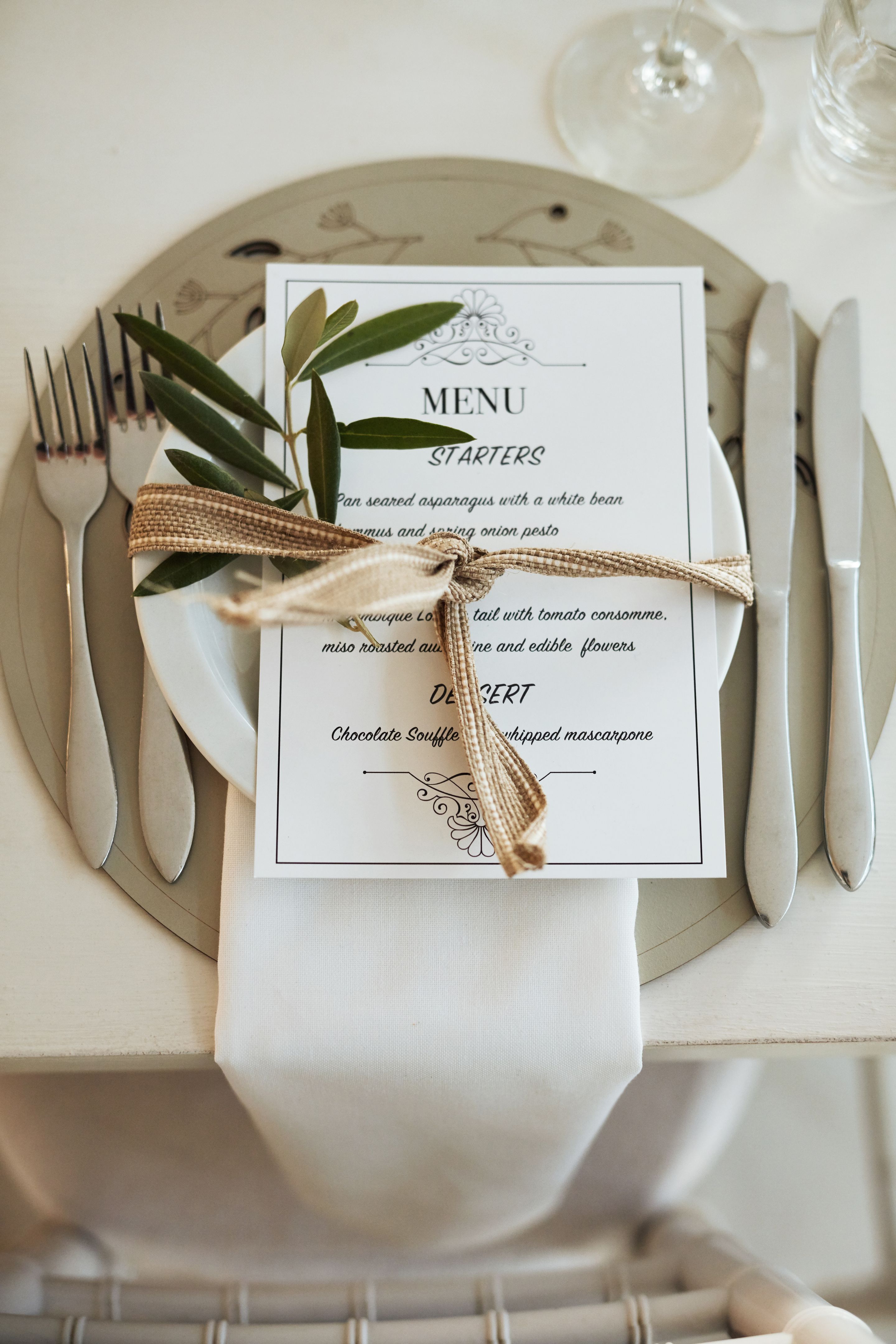 wedding menu