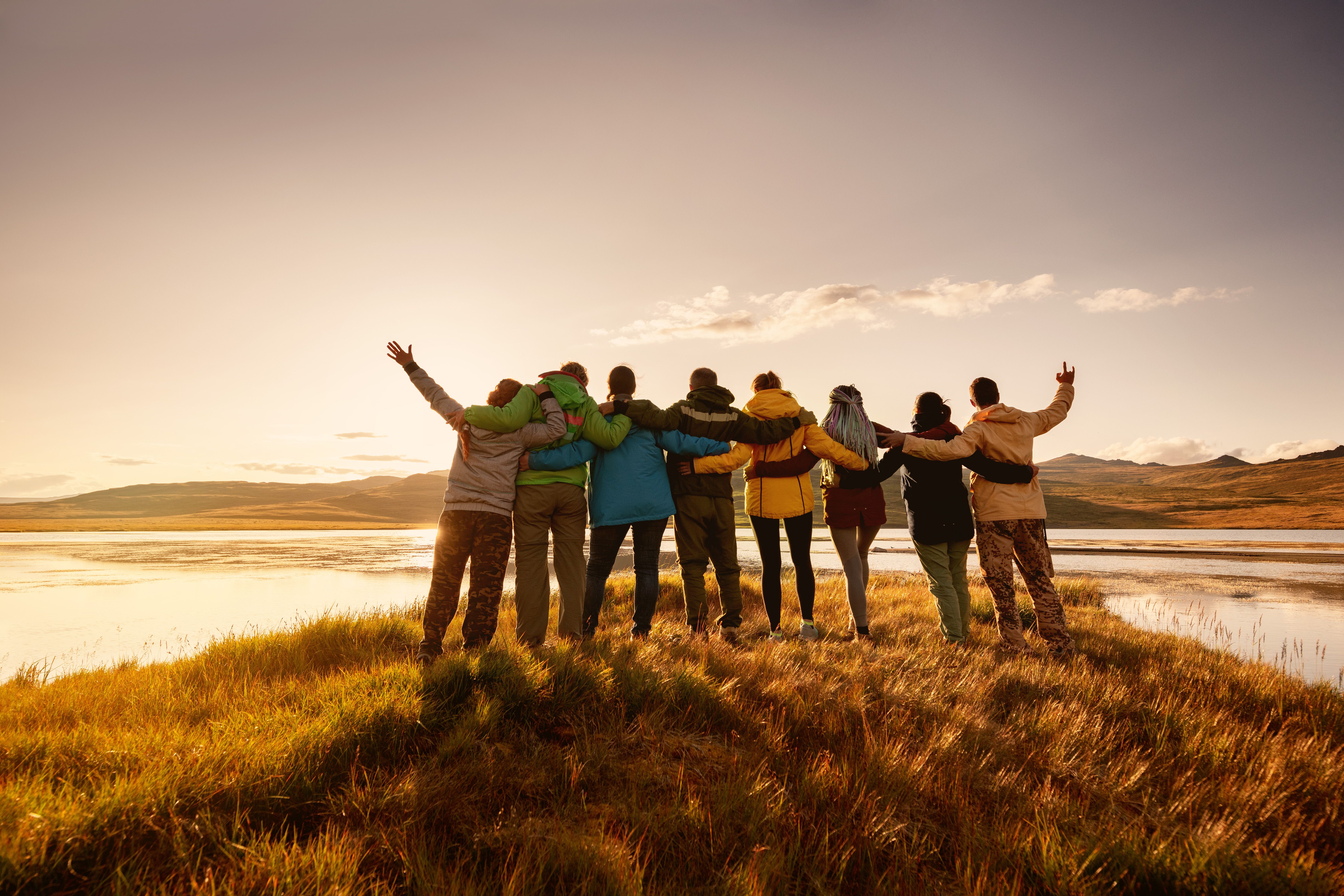 happy group retreat