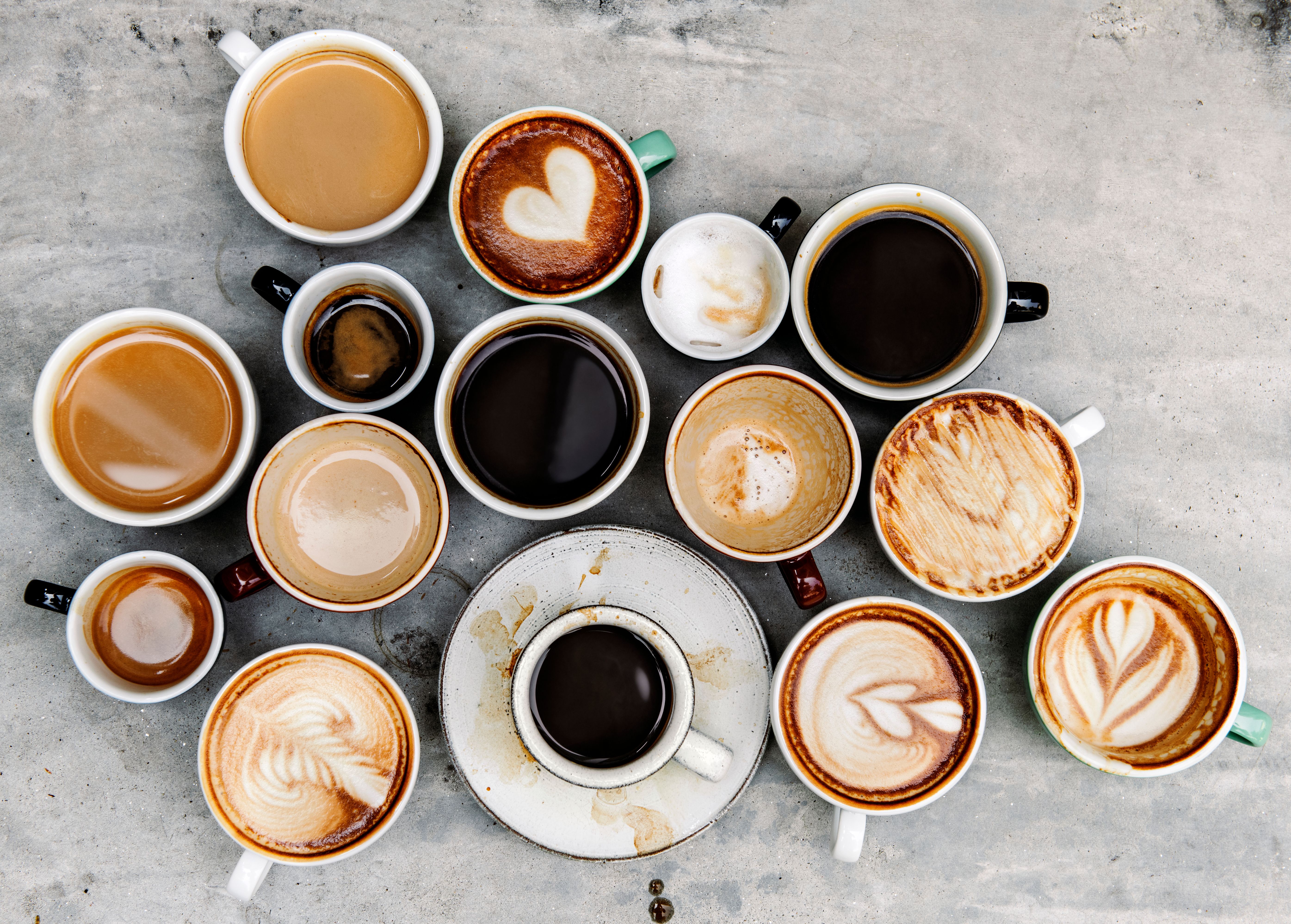 variety of coffee mugs