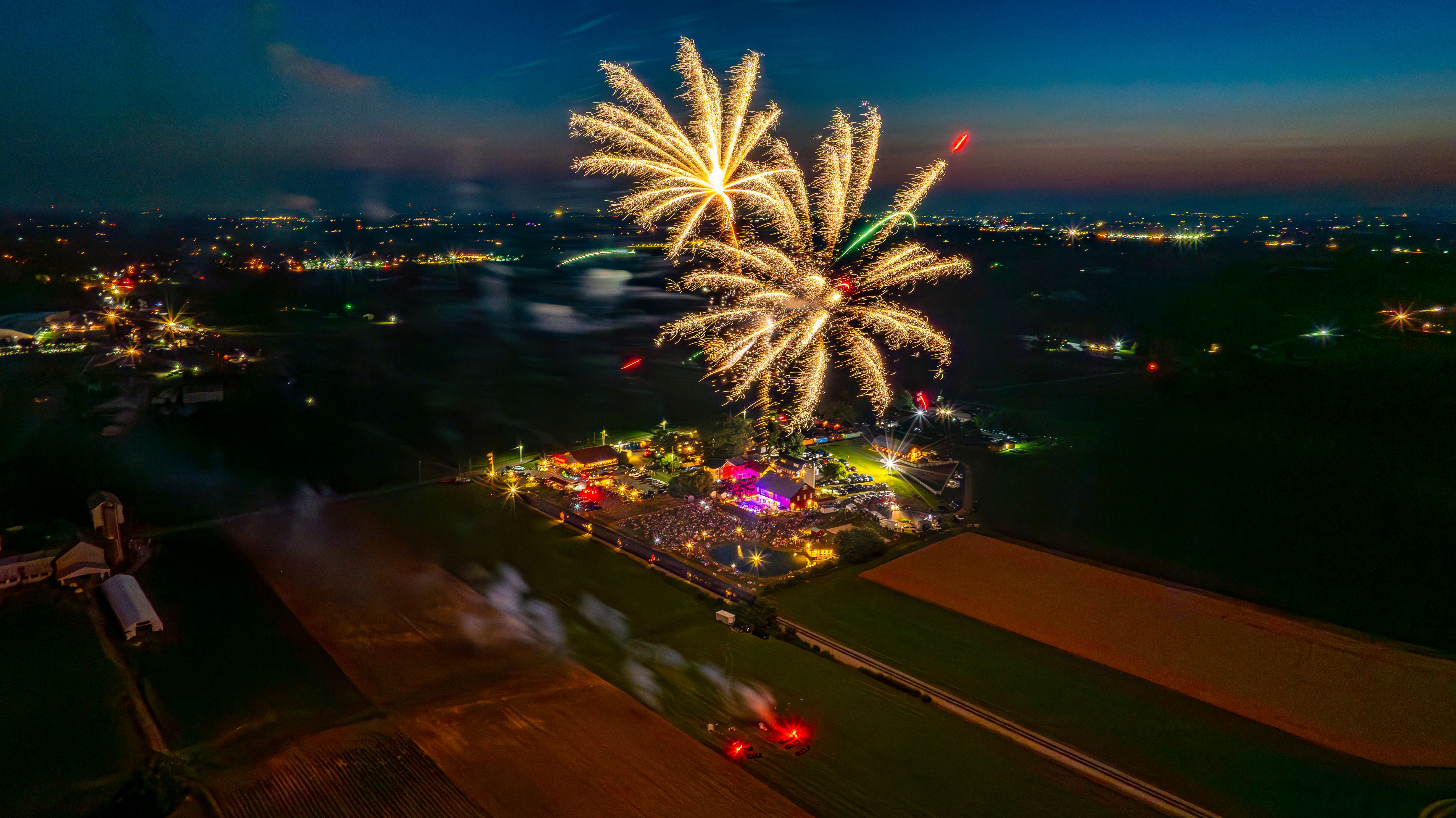 outdoor festival pyrotechnics