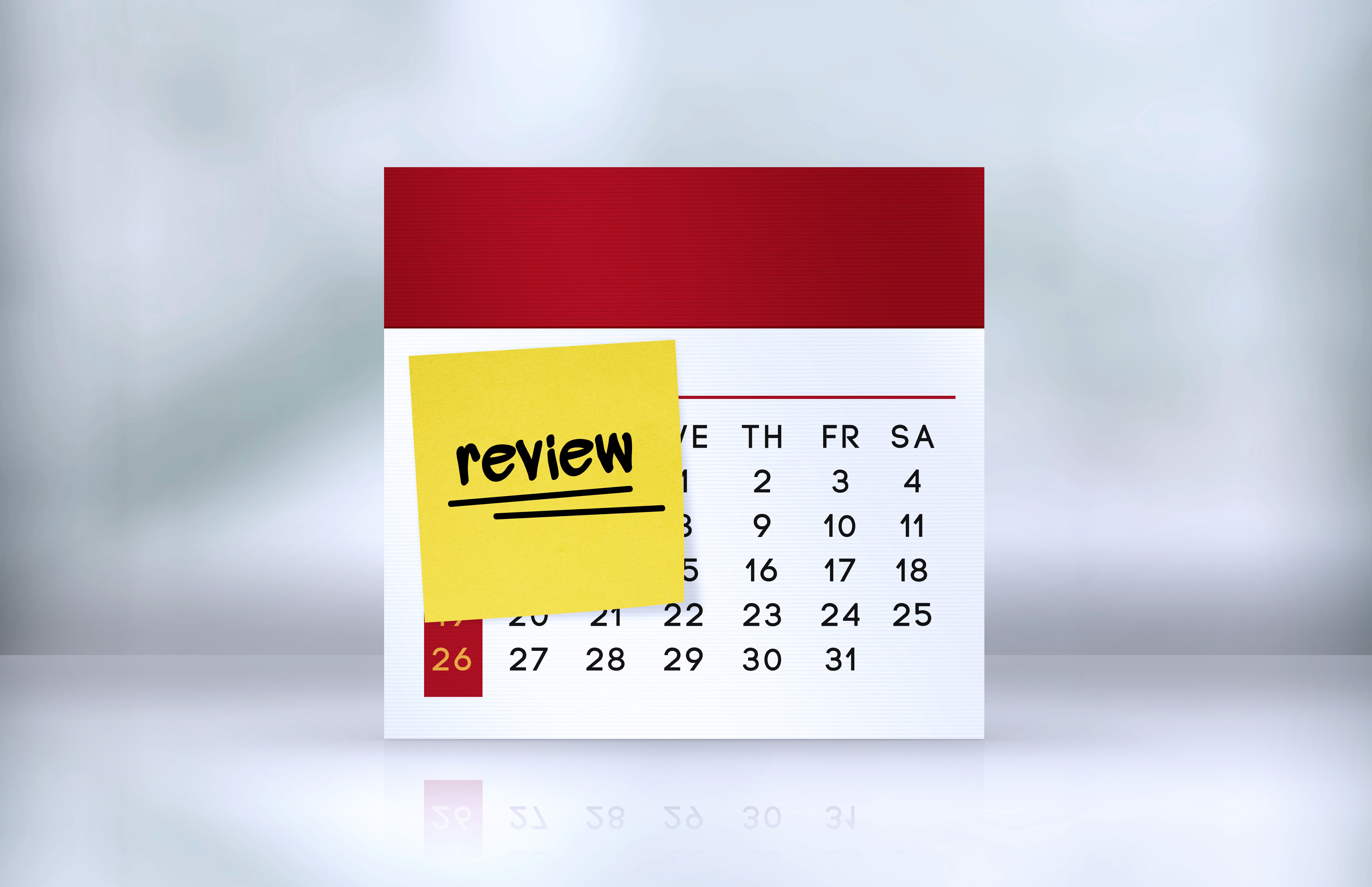 Review Reminder Note Paper on The Desk Calendar Stock Photo Review Reminder Note Paper on The Desk Calendar Stock Photo